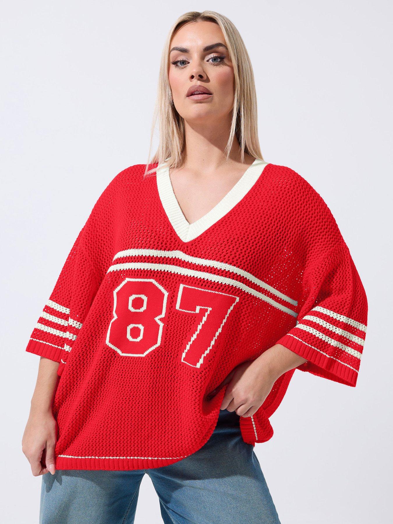 Yours Curve '87 Sport Crochet Top - Red