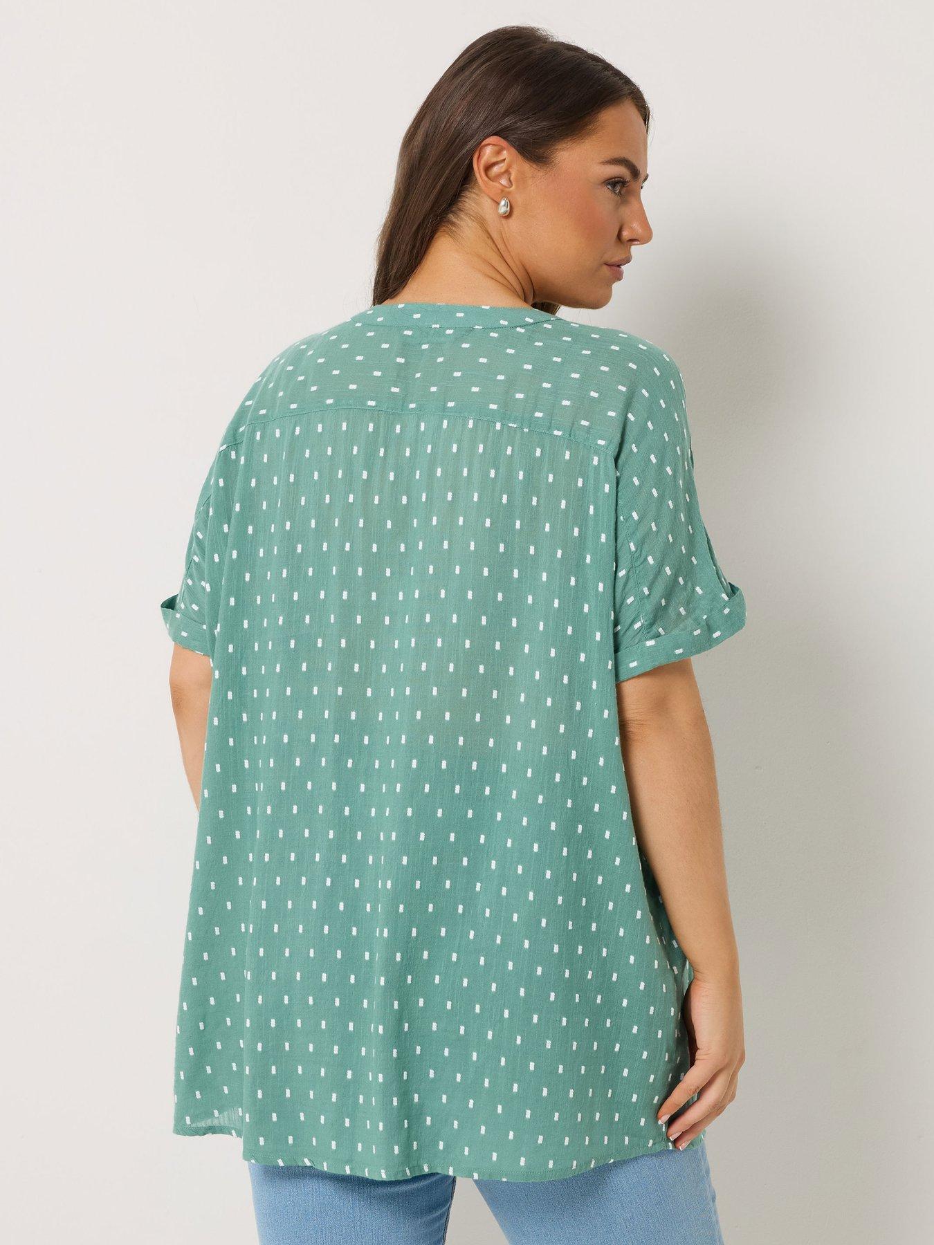 Image 2 of 5 of Yours Curve Dobby Notchneck Blouse