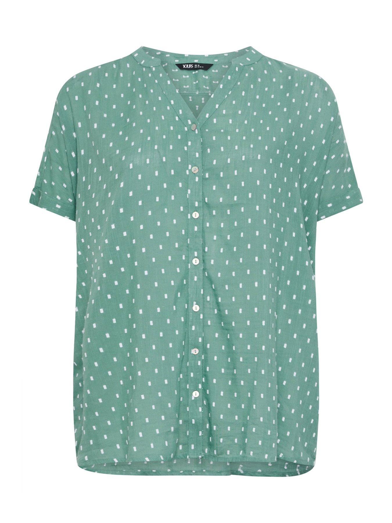 Image 5 of 5 of Yours Curve Dobby Notchneck Blouse