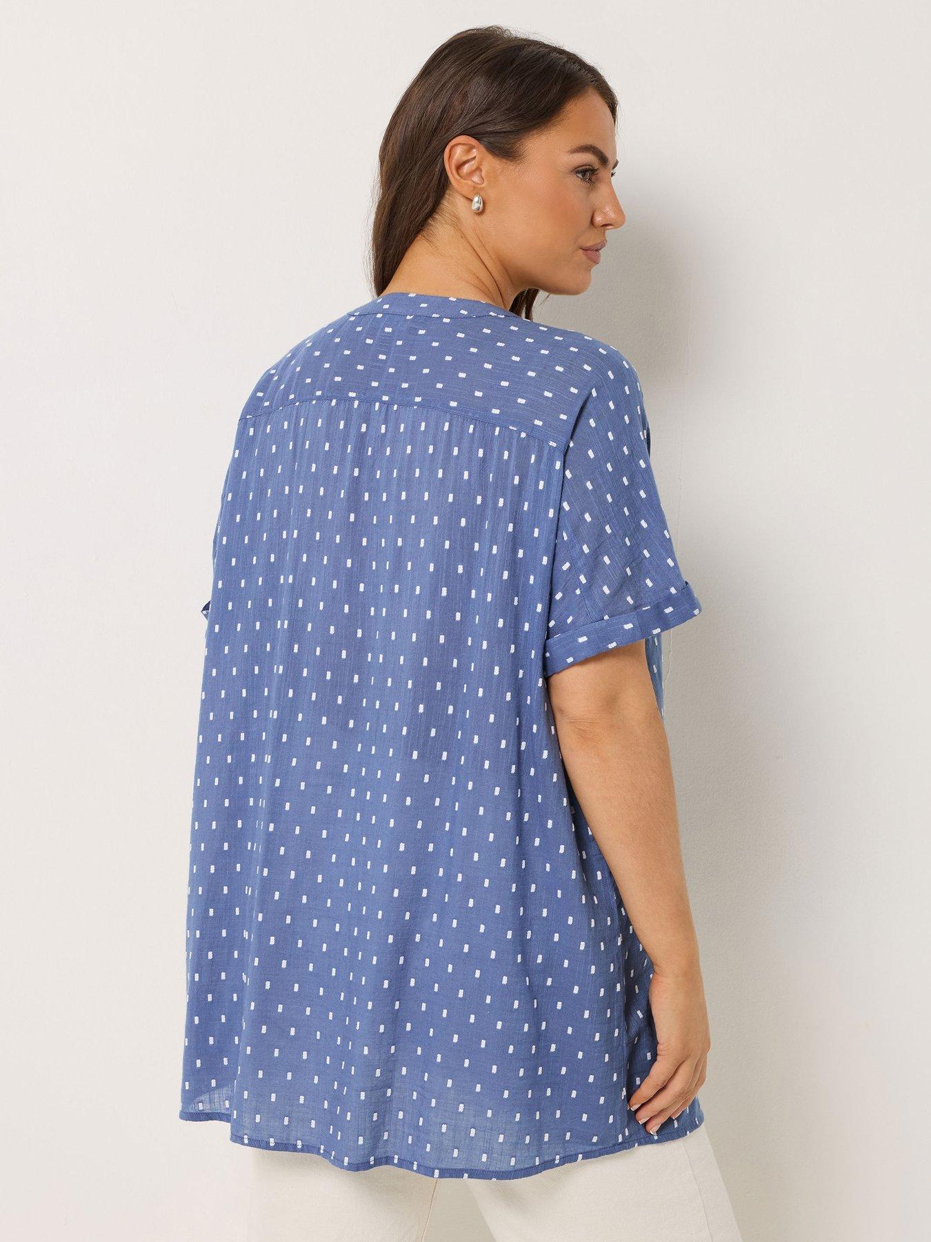 Image 2 of 5 of Yours Curve Dobby Notchneck Blouse