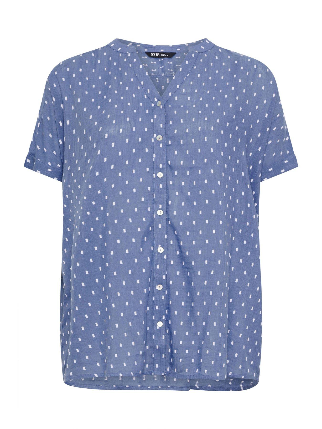 Image 5 of 5 of Yours Curve Dobby Notchneck Blouse