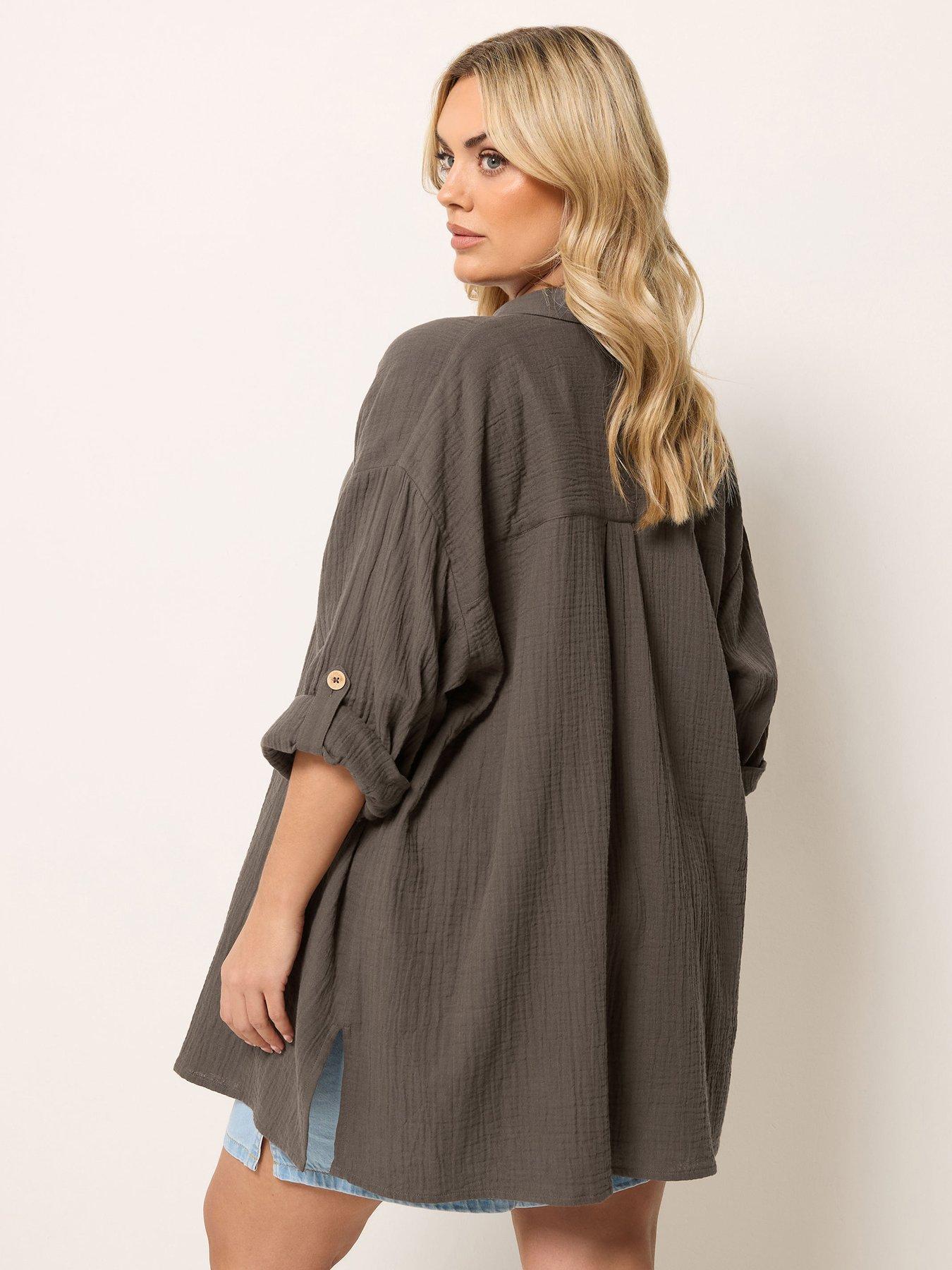Image 2 of 5 of Yours Curve Cheesecloth Shirt