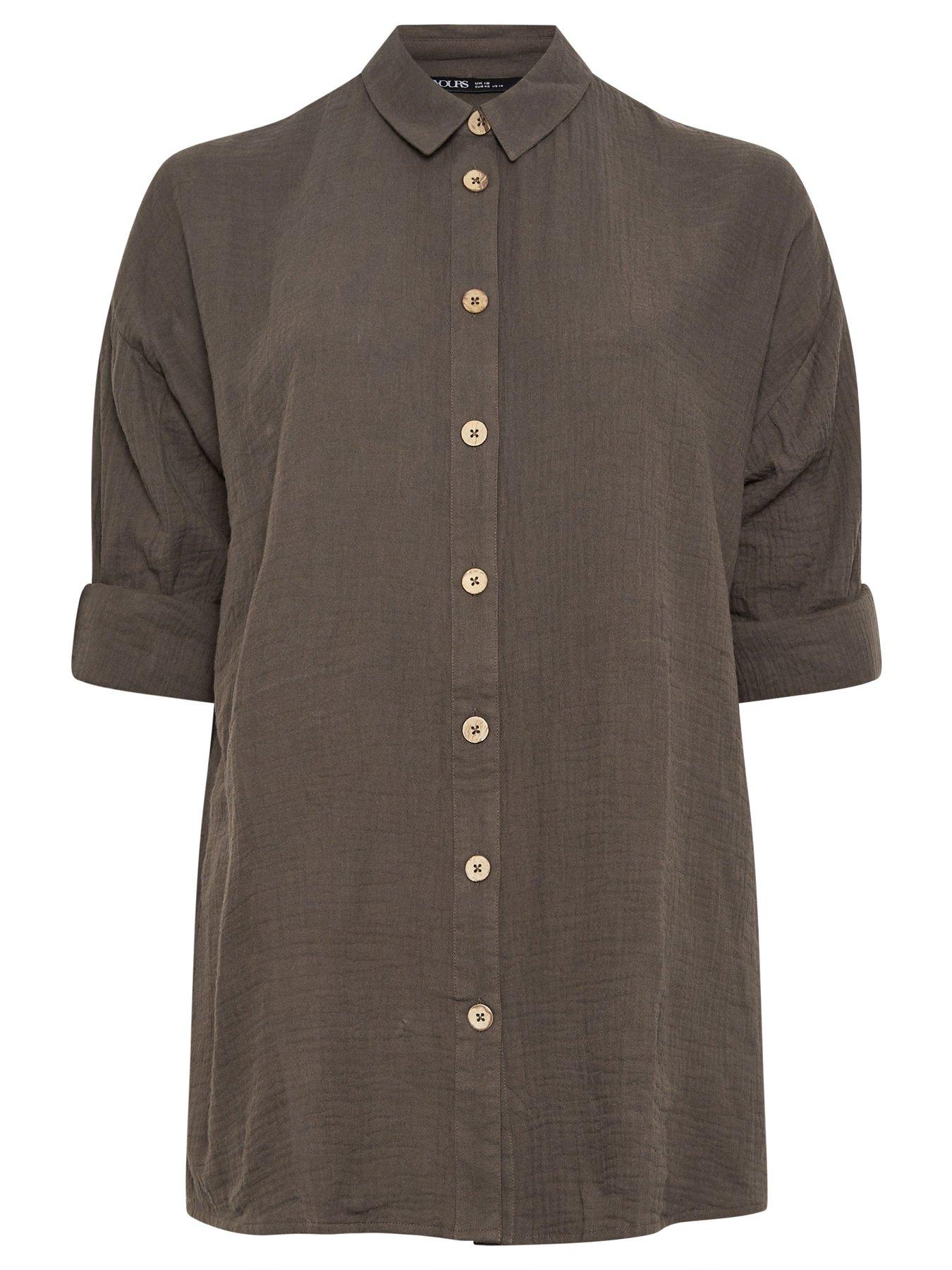 Image 5 of 5 of Yours Curve Cheesecloth Shirt