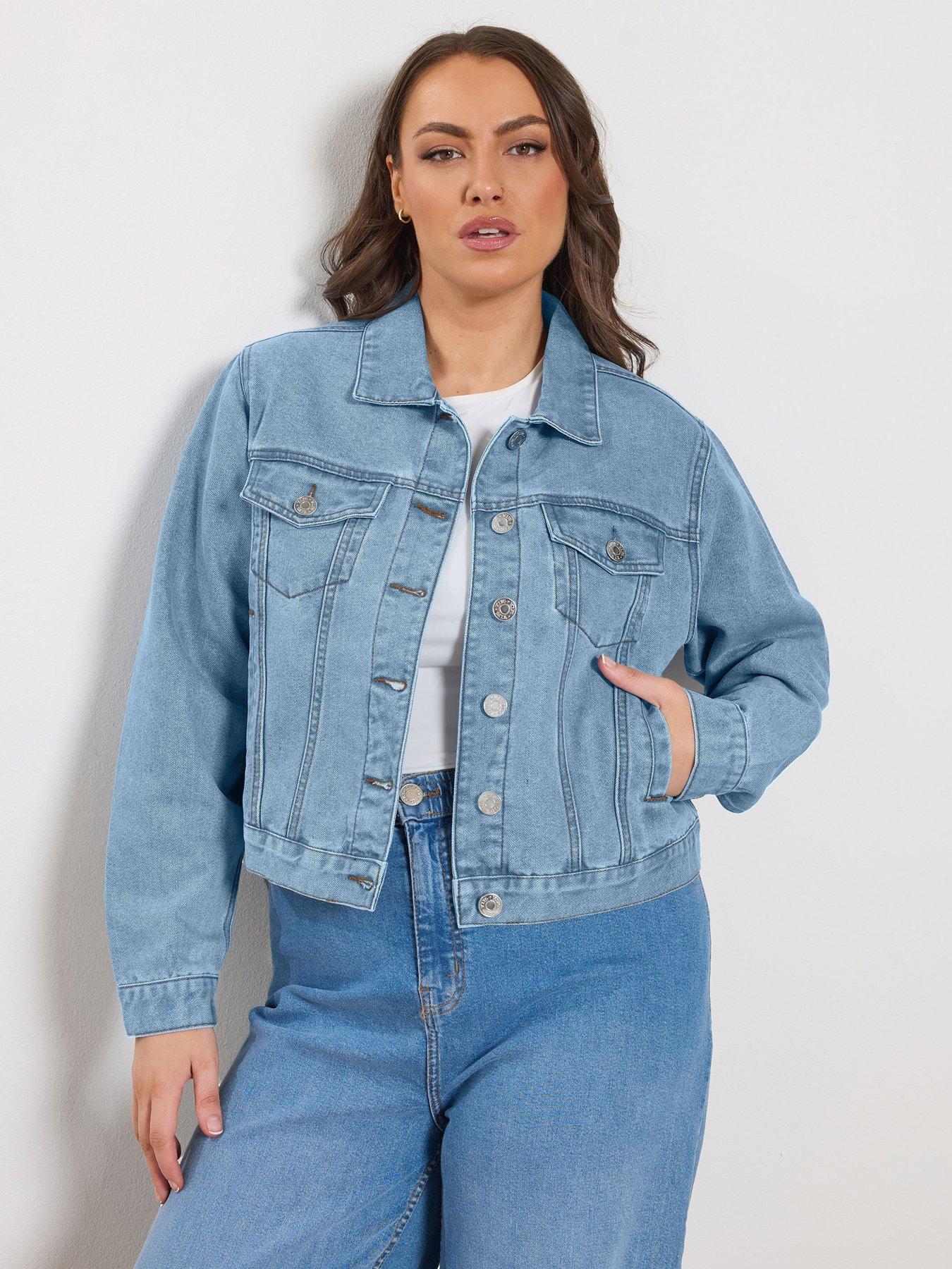Yours Curve Denim Jacket - Blue