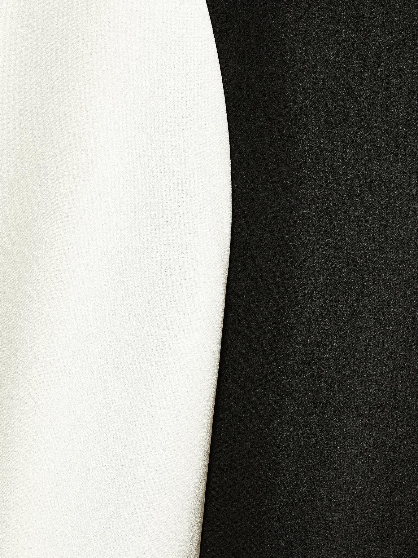 Image 6 of 6 of Quiz Black Contrast Scarf Detail Maxi Dress