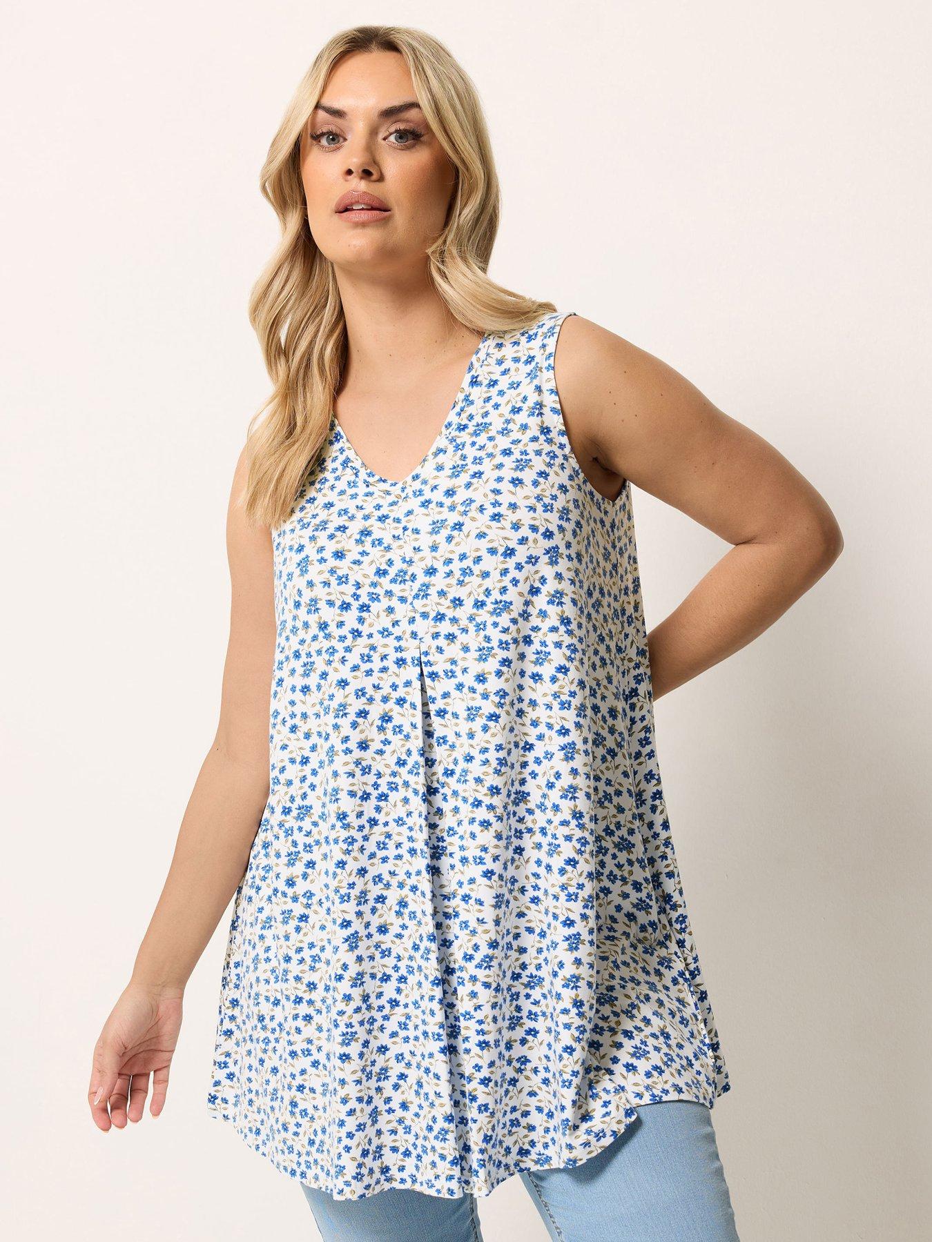 Image 1 of 5 of Yours Curve Pleat Front Vest - White