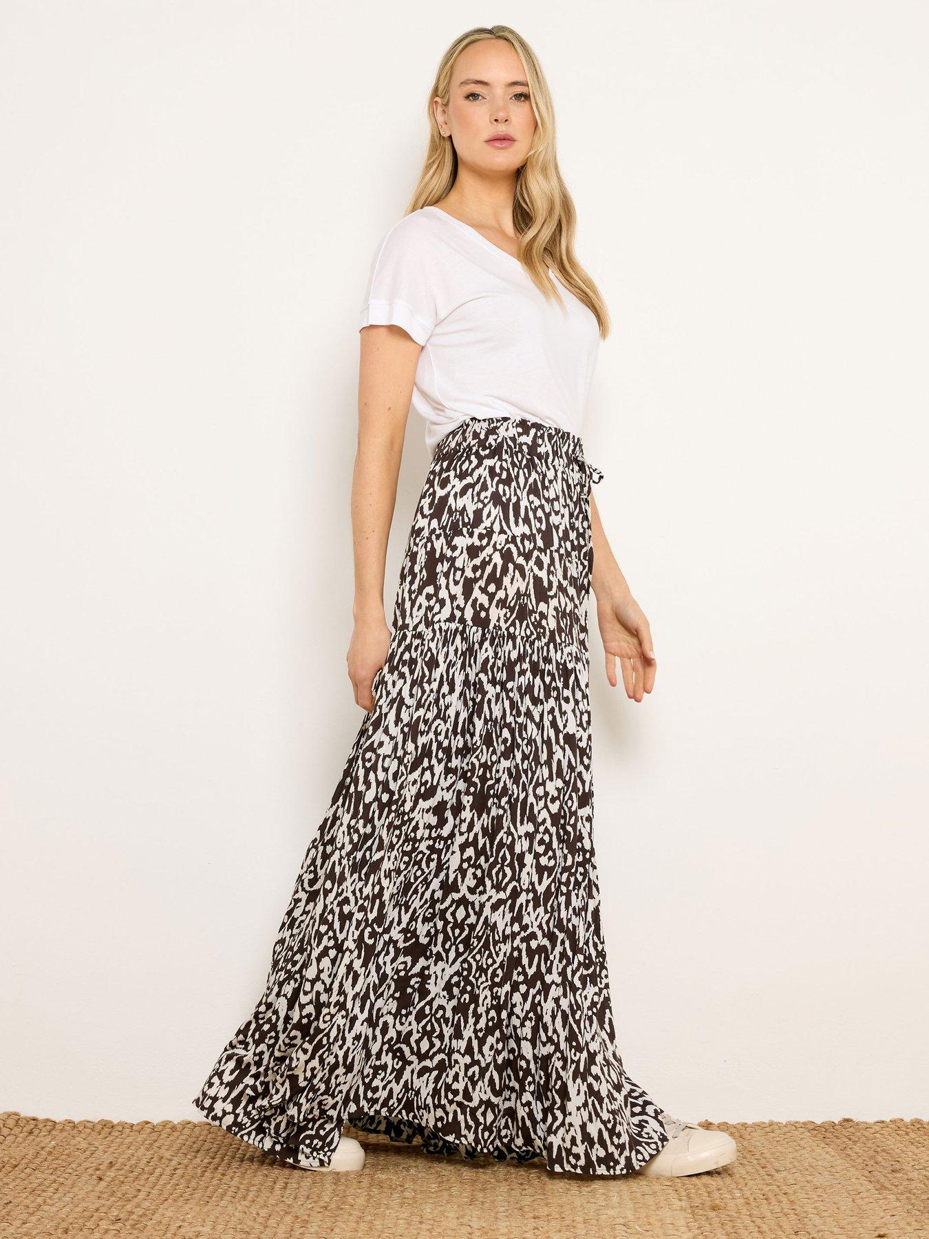 Image 3 of 5 of Long Tall Sally Tall Abstract Tiered Maxi Skirt