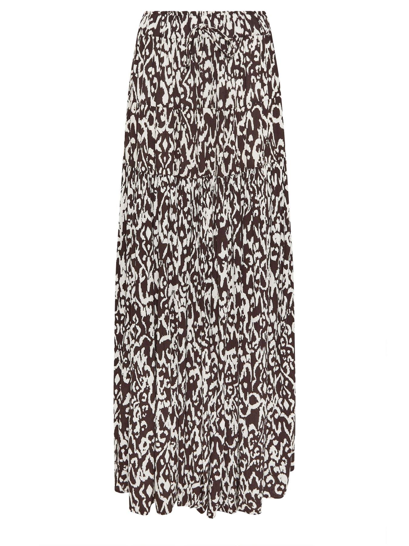 Image 5 of 5 of Long Tall Sally Tall Abstract Tiered Maxi Skirt