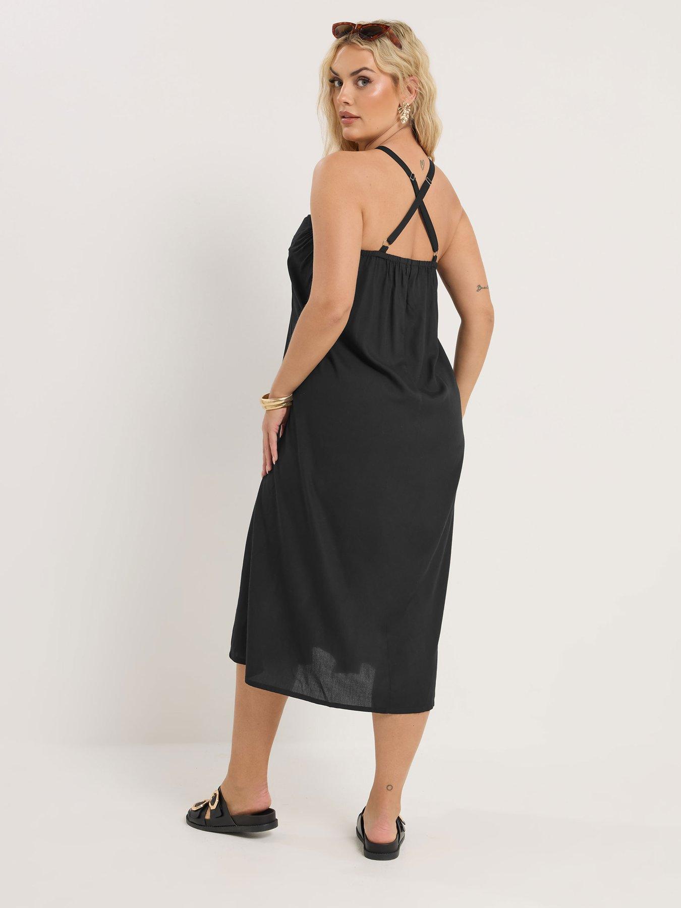Image 2 of 6 of Yours Curve Throw On Maxi Dress - Black