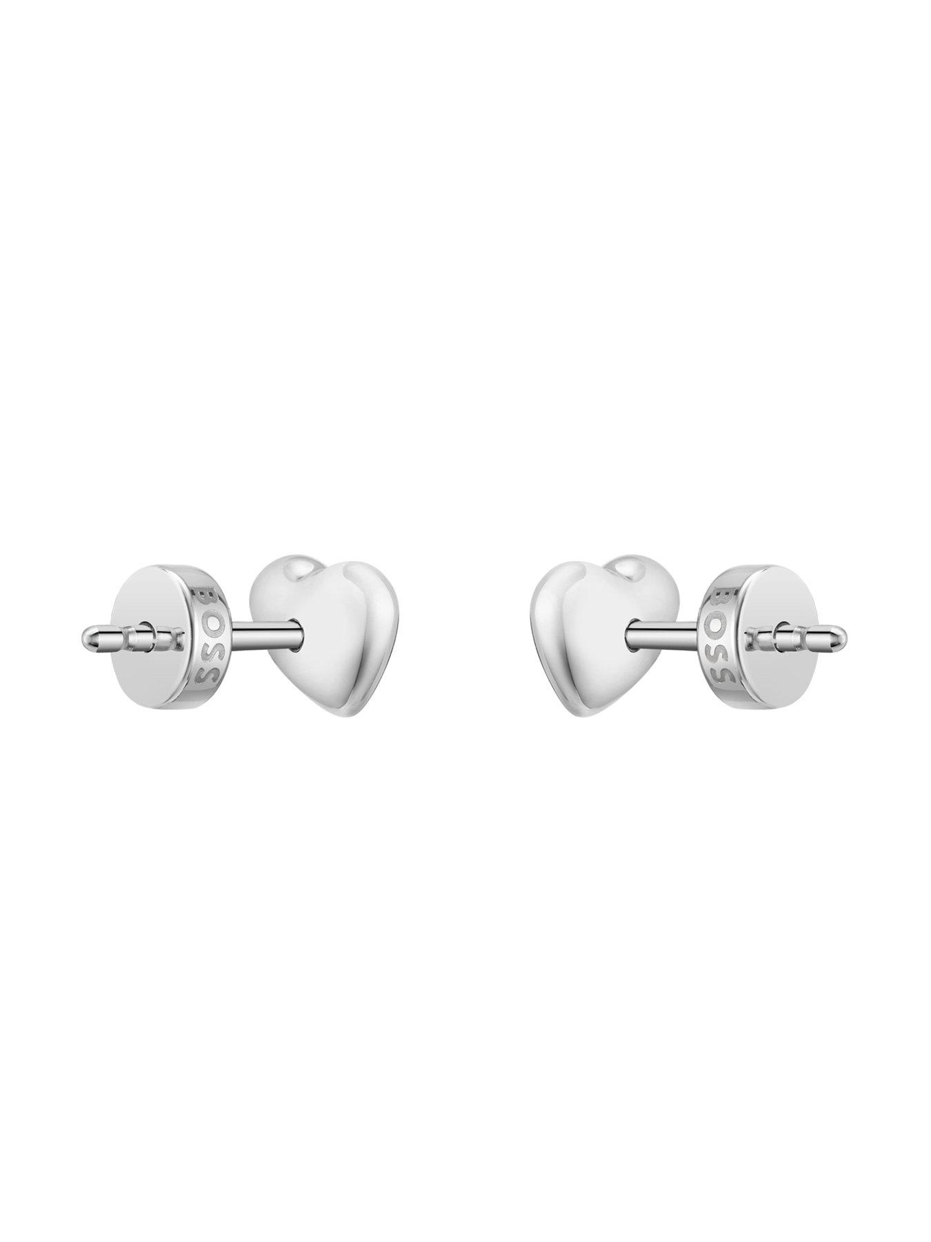 Image 3 of 6 of BOSS Honey Heart Stainless Steel Earrings