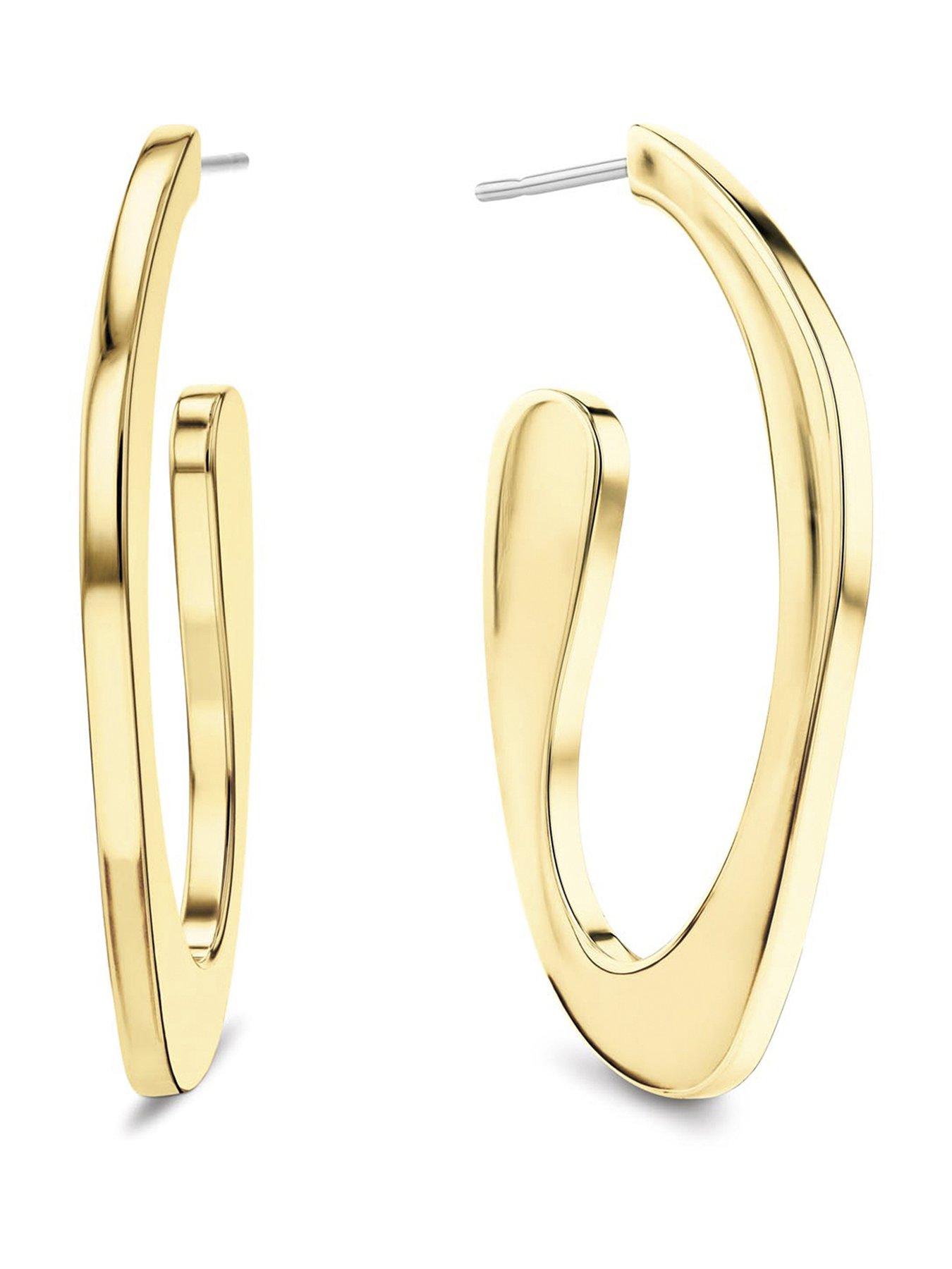 Image 1 of 4 of Calvin Klein Womens CK Harmonious Connection Gold Plated Earrings