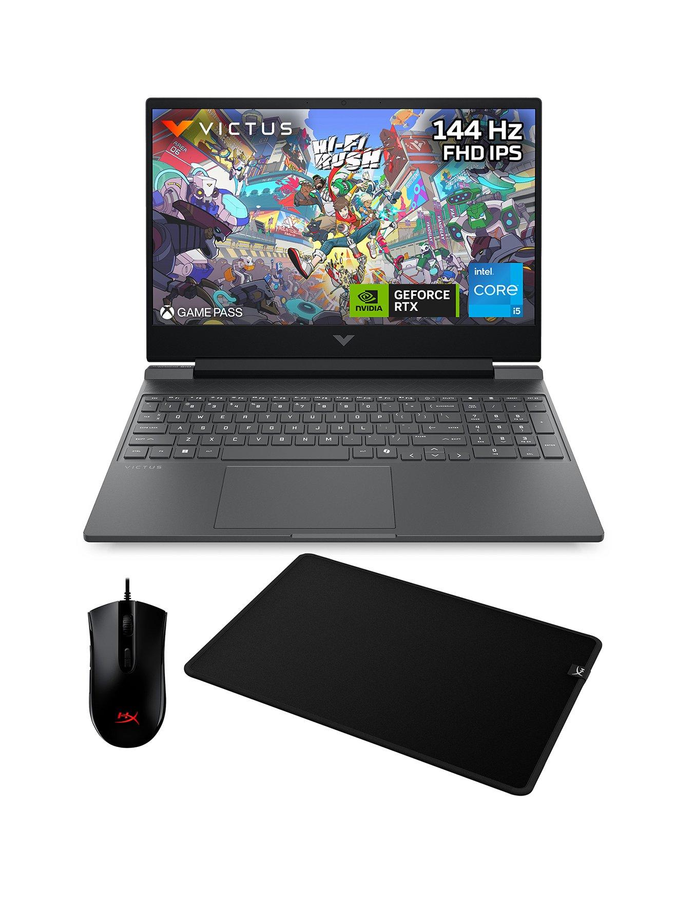 HP Victus 15-fa2300na Gaming Laptop Bundle - 15.6in FHD 144Hz, GeForce RTX 4050, Intel Core i5, 16GB RAM, 512GB SSD, with Mouse and Mat