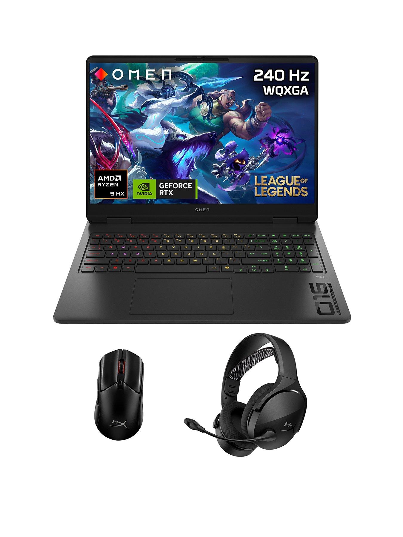 HP OMEN 16-ap0301na Gaming Laptop Bundle - GeForce RTX 5070 - AMD Ryzen 9 - 24GB RAM - 1TB SSD - 240Hz - With Mouse  &  Headset