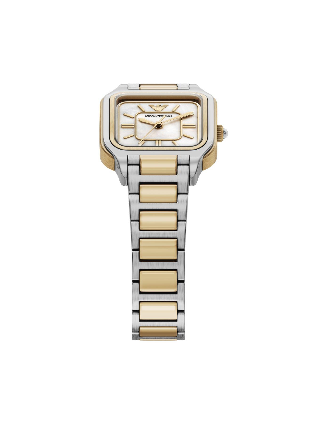 Image 5 of 7 of Emporio Armani Womens Three-Hand Two-Tone Stainless Steel Watch, AR11745