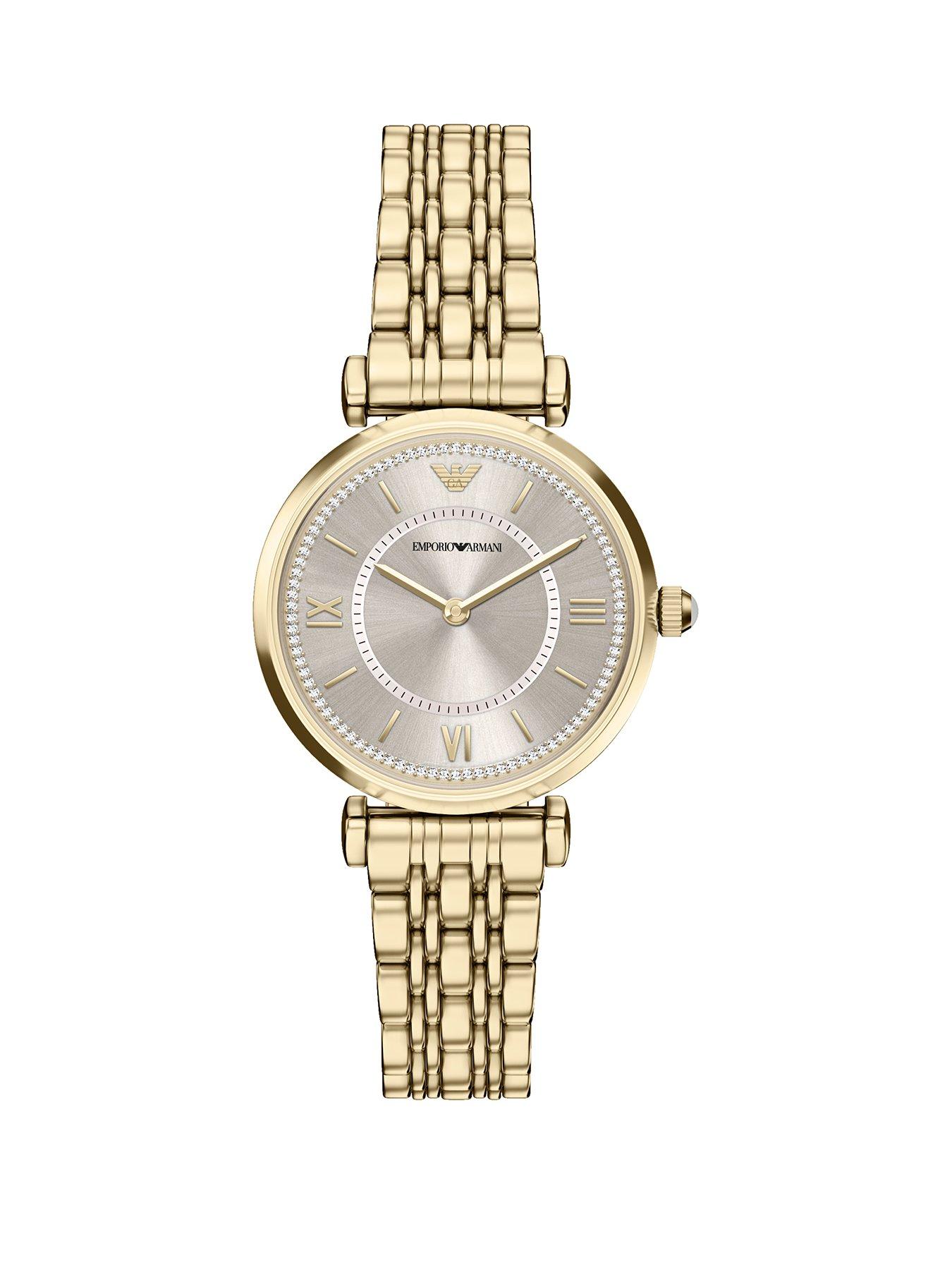 Emporio Armani Two-Hand Gold-Tone Stainless Steel Watch, Ar11766