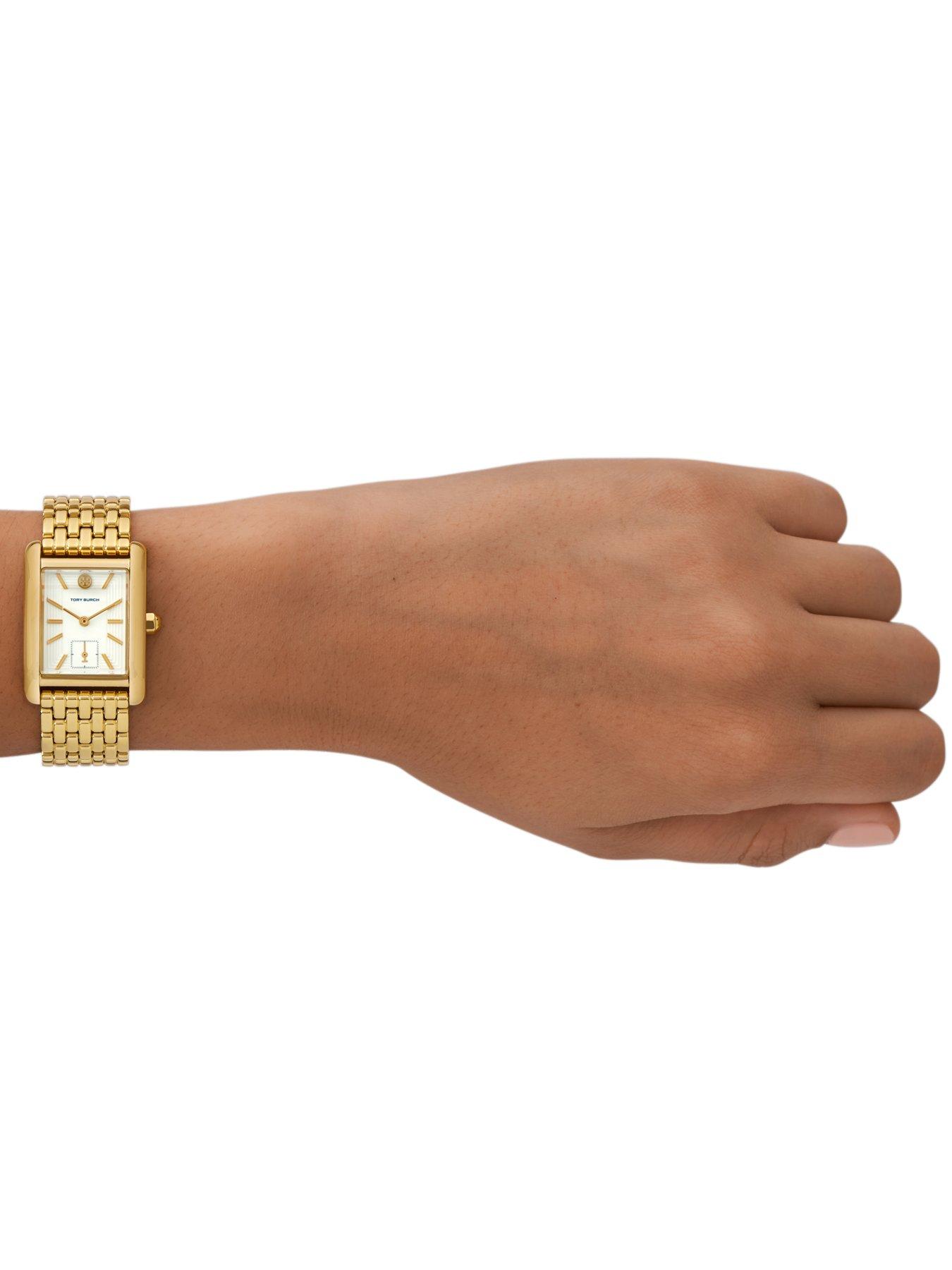 Image 3 of 6 of Tory Burch Womens The Eleanor Gold Stainless Steel Watch, TBW1060