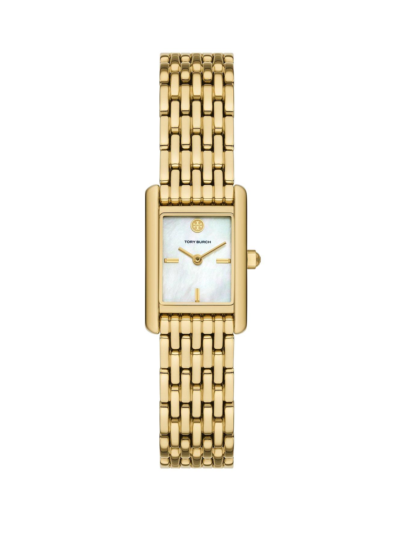 Tory Burch Womens Mini Eleanor Two-Hand, Gold-Tone Stainless Steel Watch, TBW1082