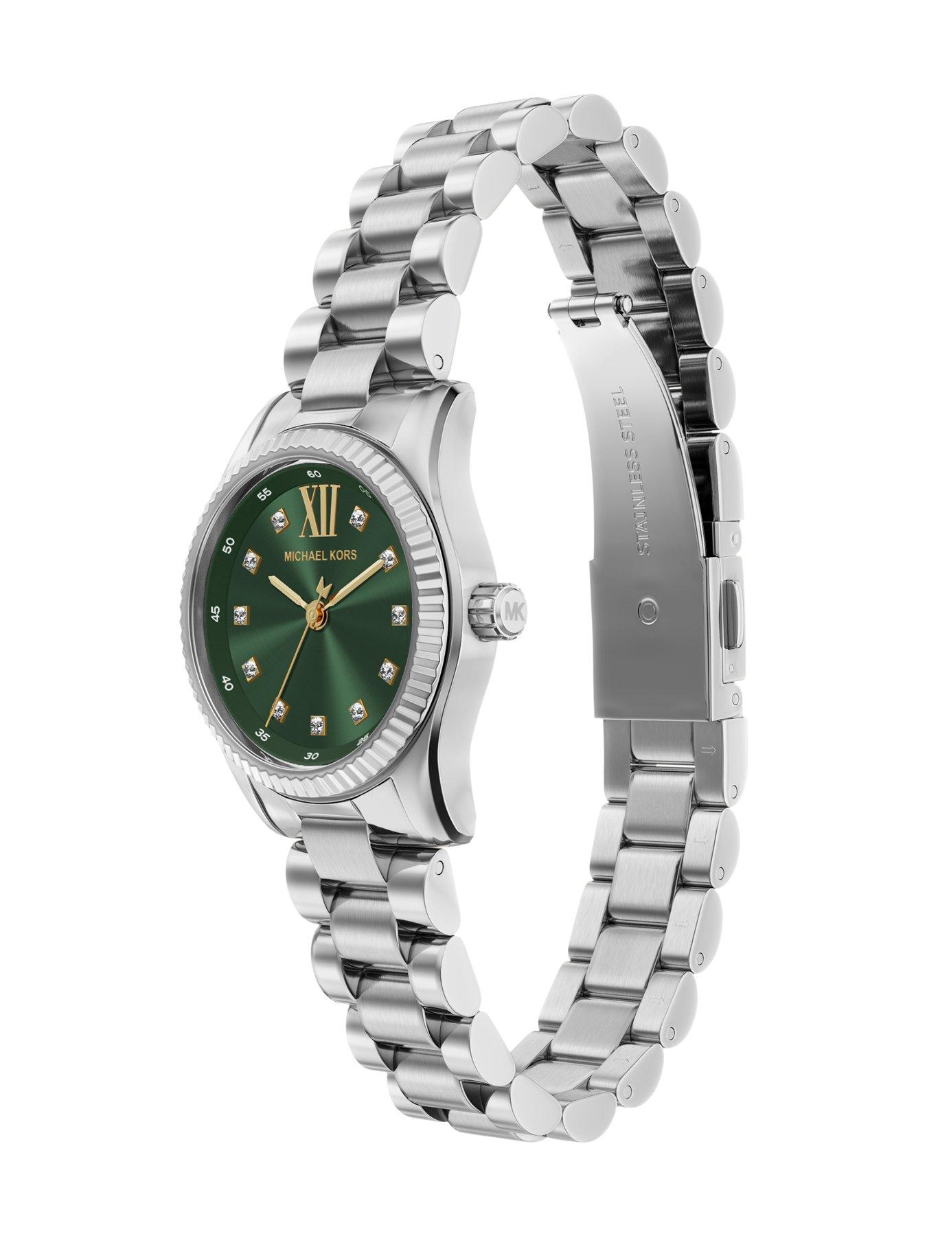 Image 5 of 7 of Michael Kors Womens Lexington Three-Hand Stainless Steel Watch, MK7580