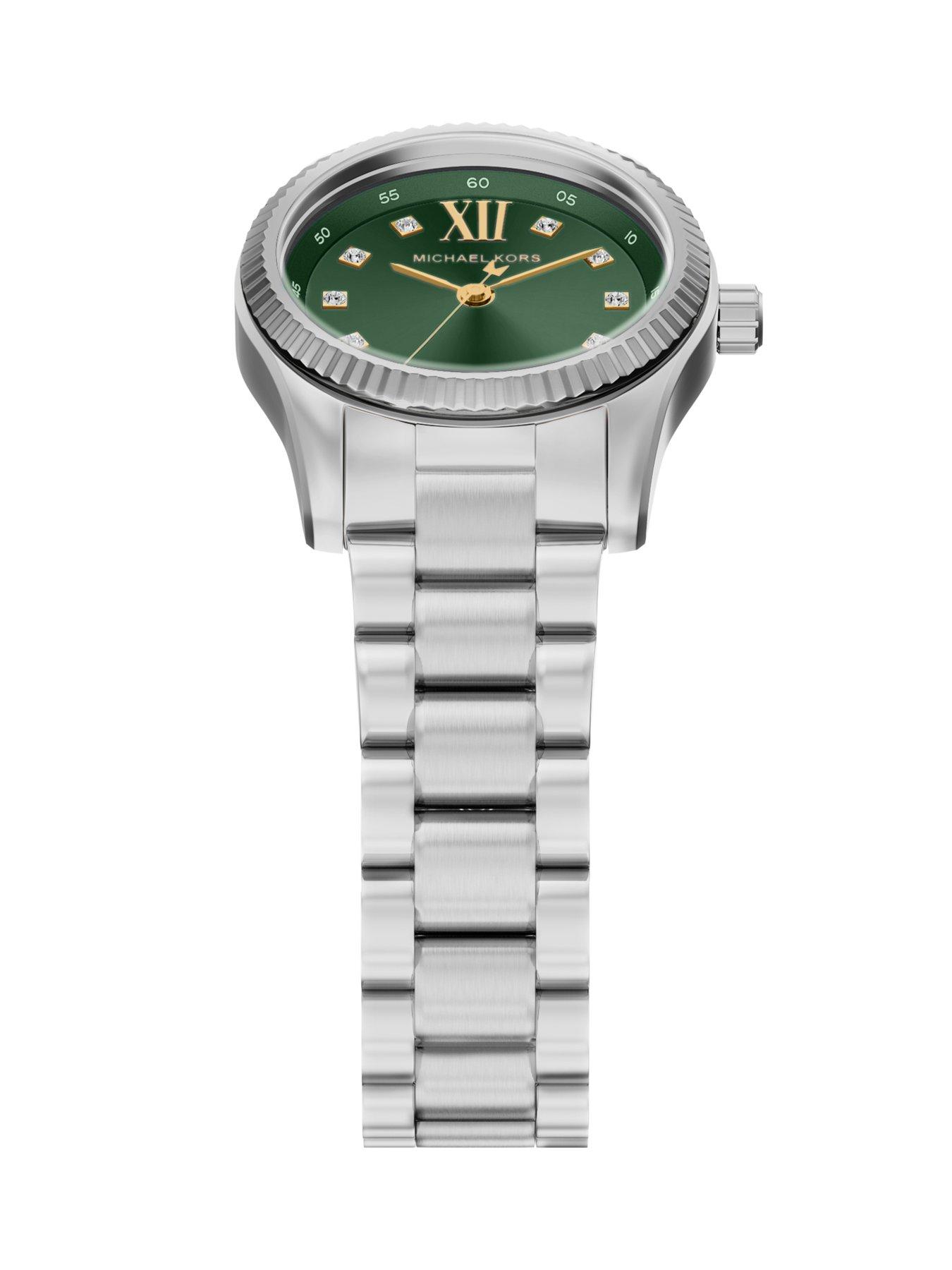 Image 6 of 7 of Michael Kors Womens Lexington Three-Hand Stainless Steel Watch, MK7580