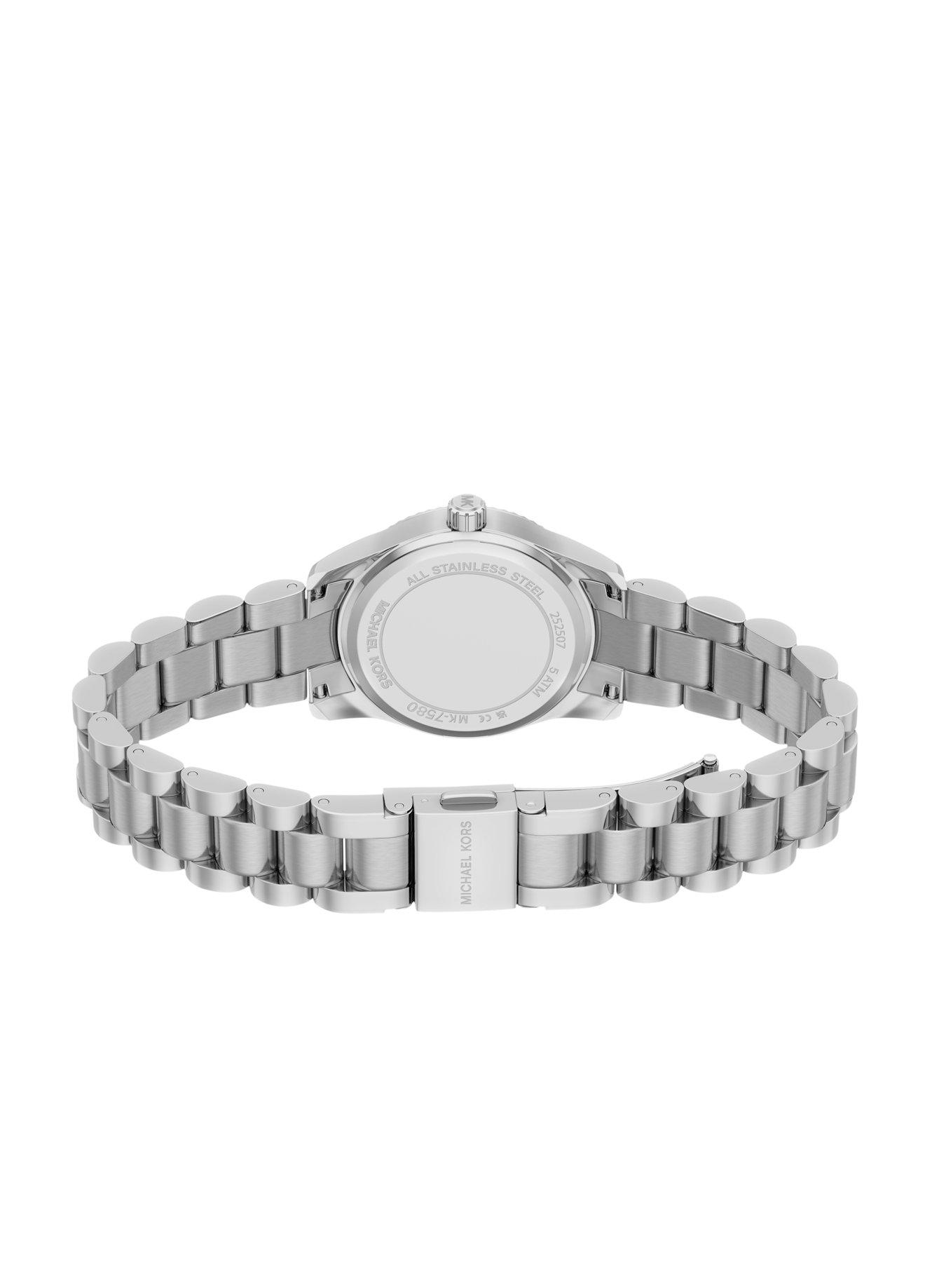 Image 7 of 7 of Michael Kors Womens Lexington Three-Hand Stainless Steel Watch, MK7580