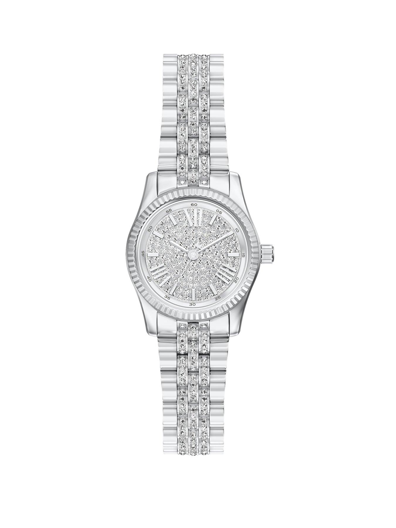 Michael Kors Womens Lexington Three-Hand Stainless Steel Watch, MK7577