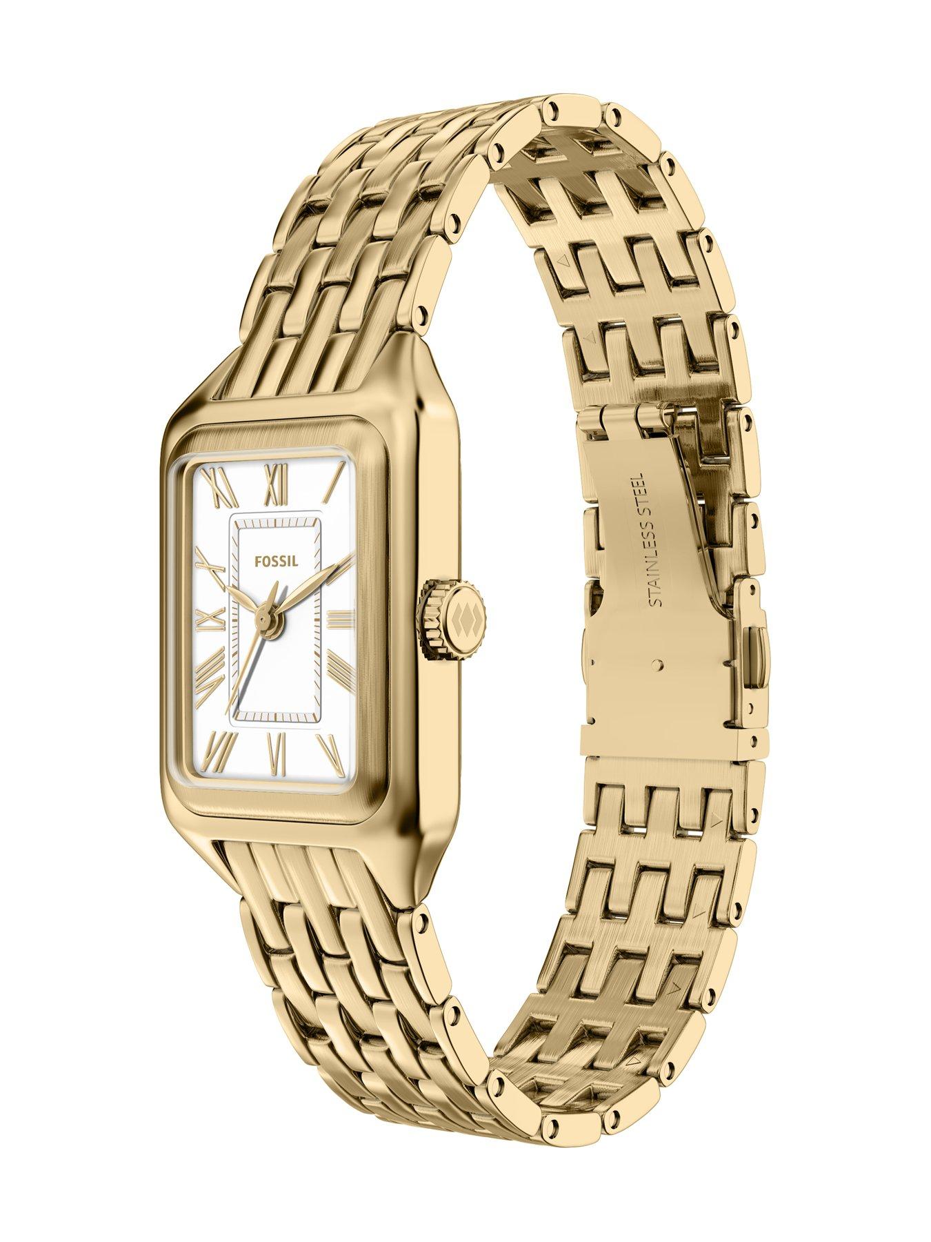 Fossil Womens Raquel Three-Hand Gold-Tone Stainless Steel  display picture 1