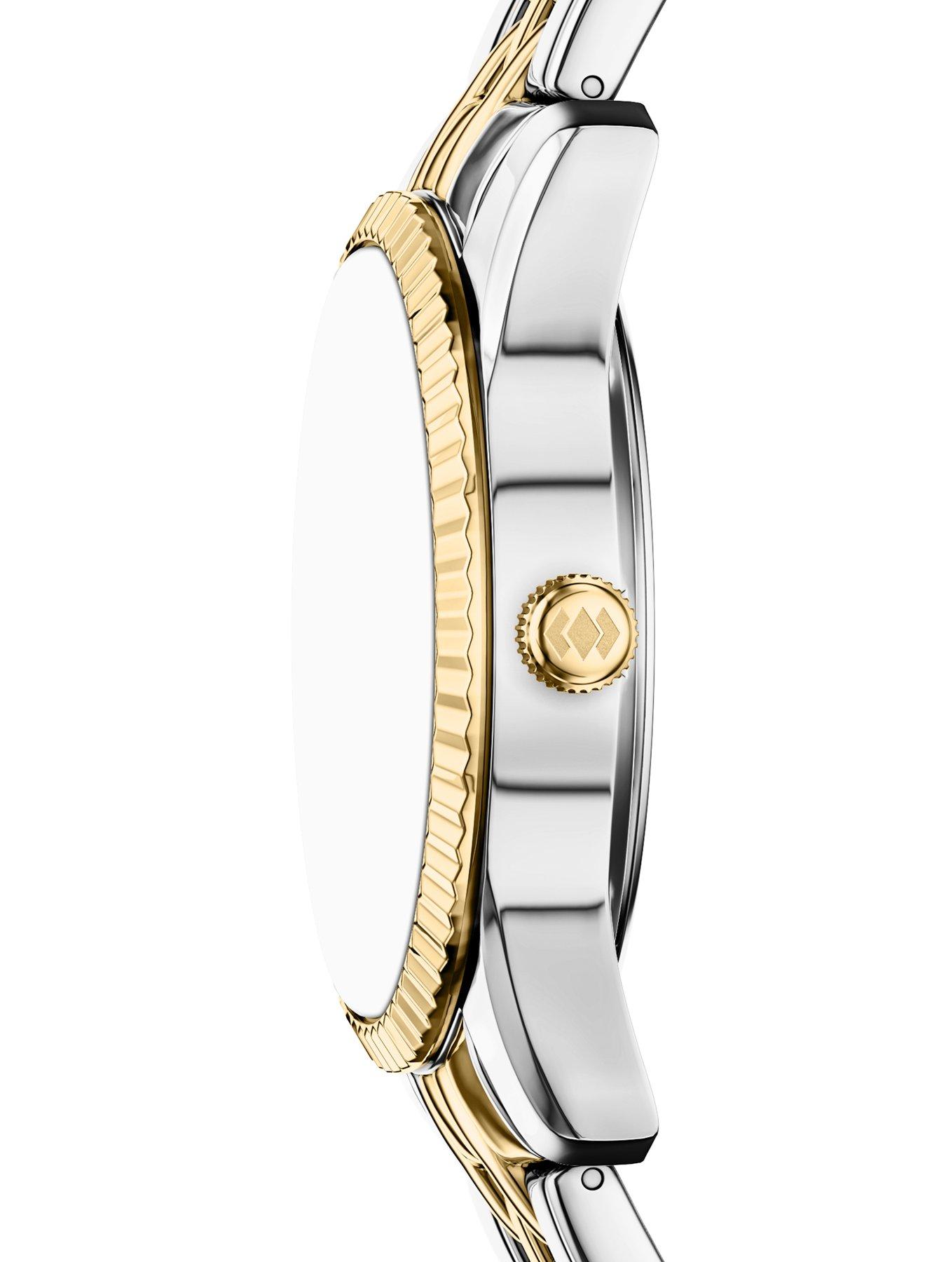 Image 3 of 7 of Fossil Womens Scarlette Three-Hand Day-Date Two-Tone Stainless Steel Watch, ES5458