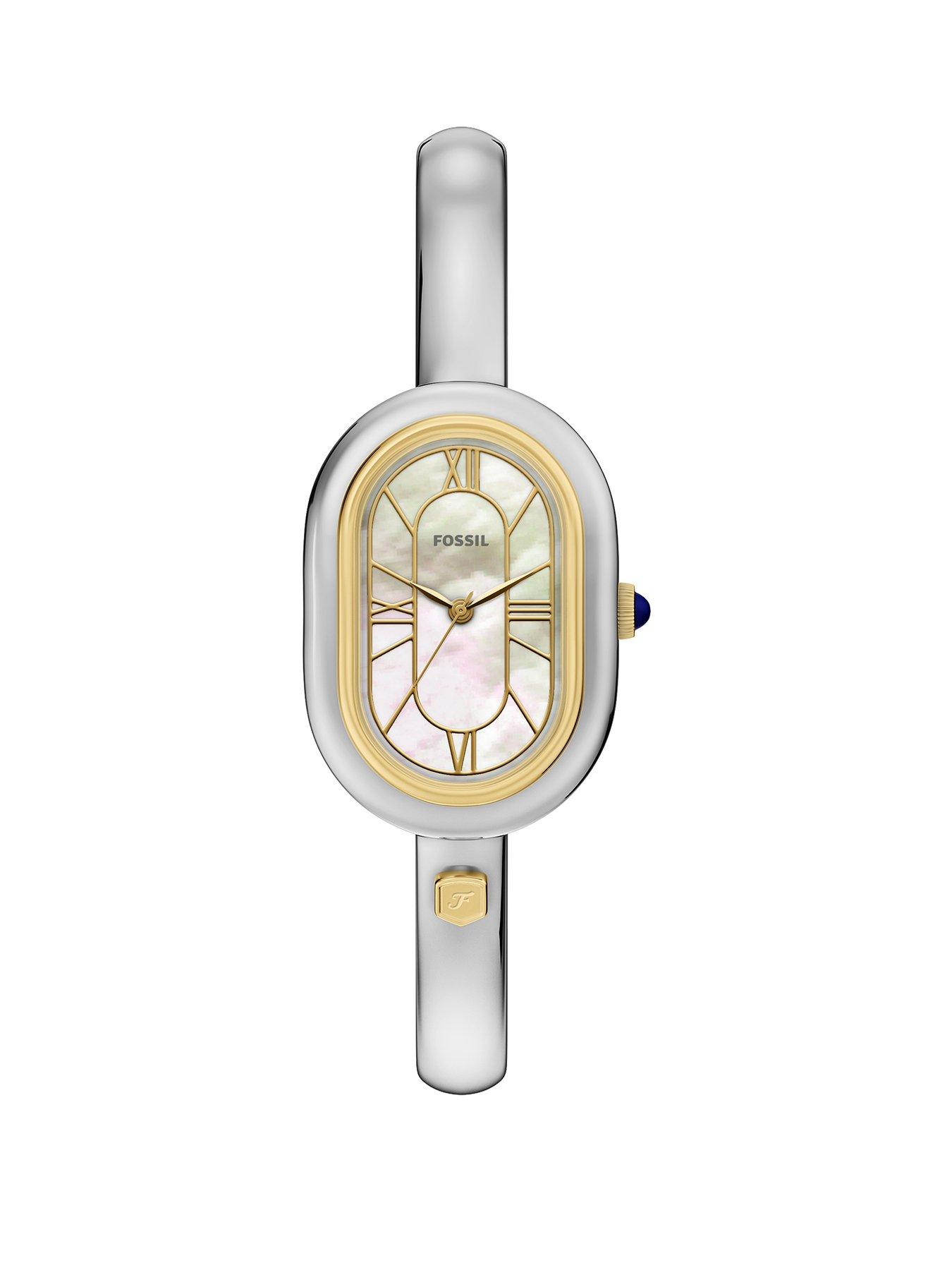 Fossil Womens Sloan Three-Hand Stainless Steel Watch, ES5455