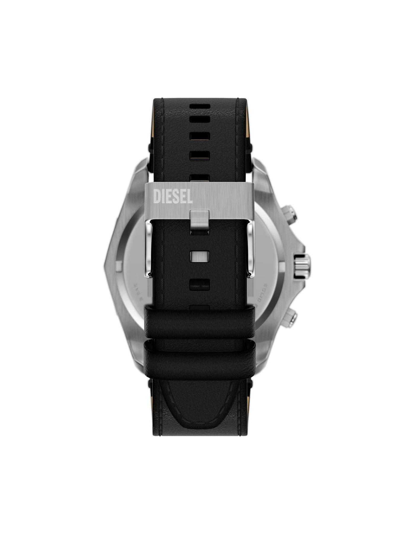 Image 2 of 7 of Diesel Mens Stinger Chronograph Black Leather Watch, DZ4710