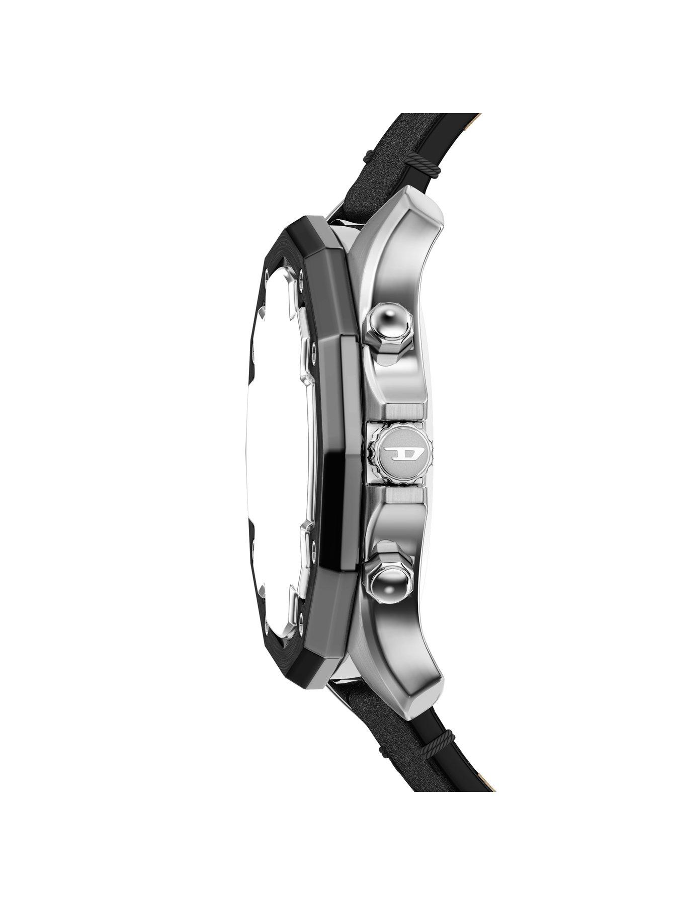 Image 4 of 7 of Diesel Mens Stinger Chronograph Black Leather Watch, DZ4710