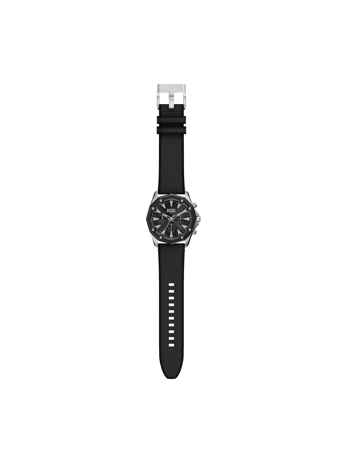 Image 7 of 7 of Diesel Mens Stinger Chronograph Black Leather Watch, DZ4710