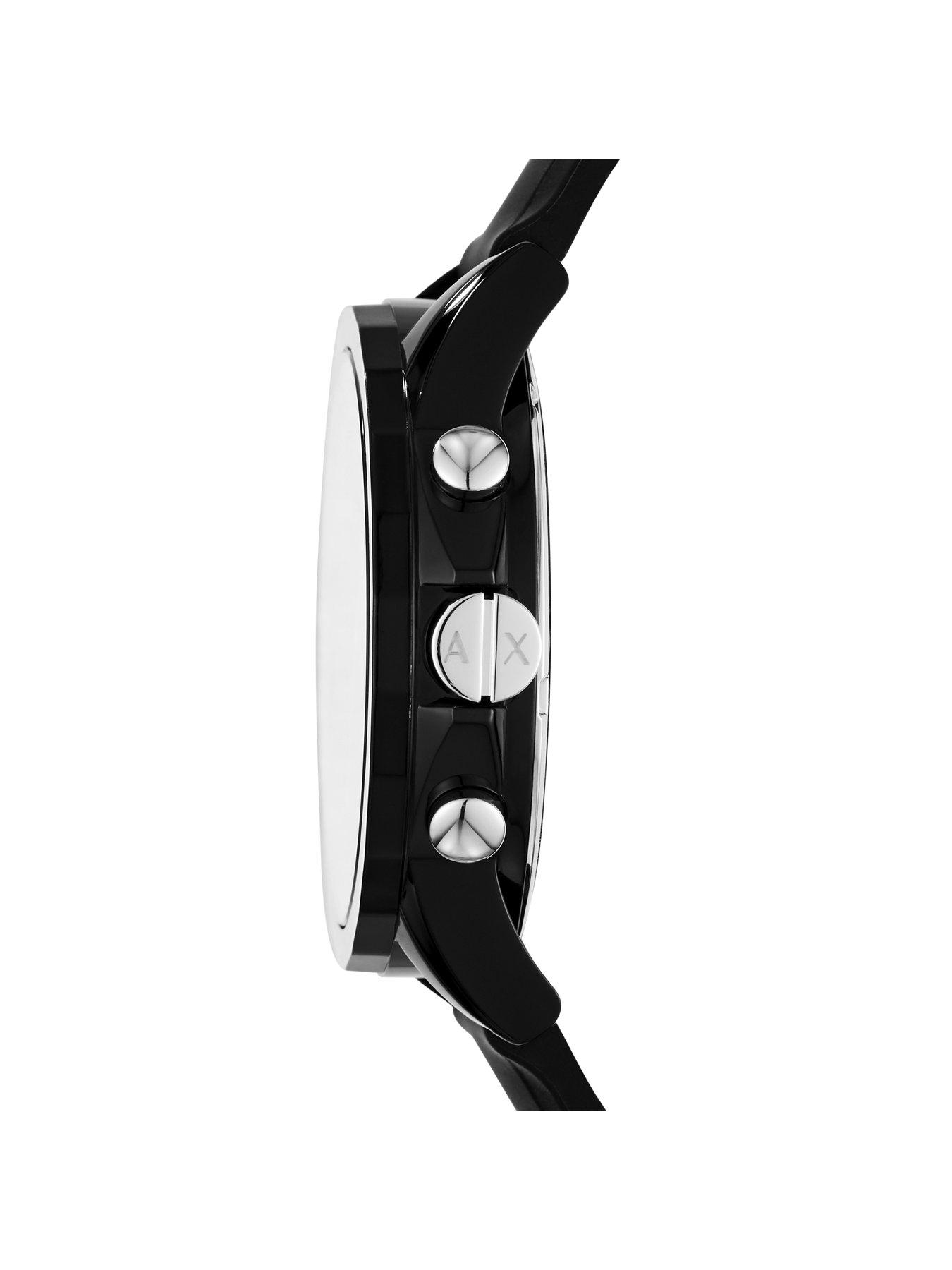 Armani Exchange Mens Chronograph, Black-Tone Stainless Steel Watch ...