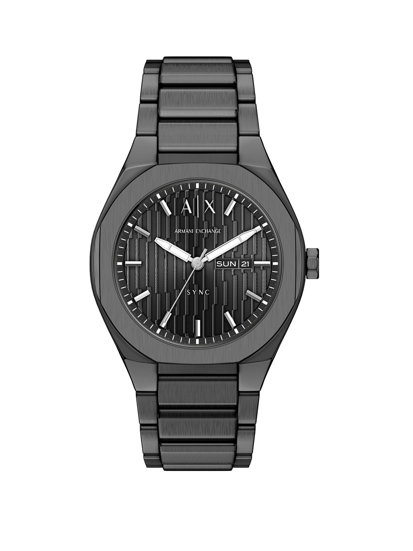 Armani Exchange Armani Exchange Mens Sync Gunmetal Stainless Steel Watch, AX4300