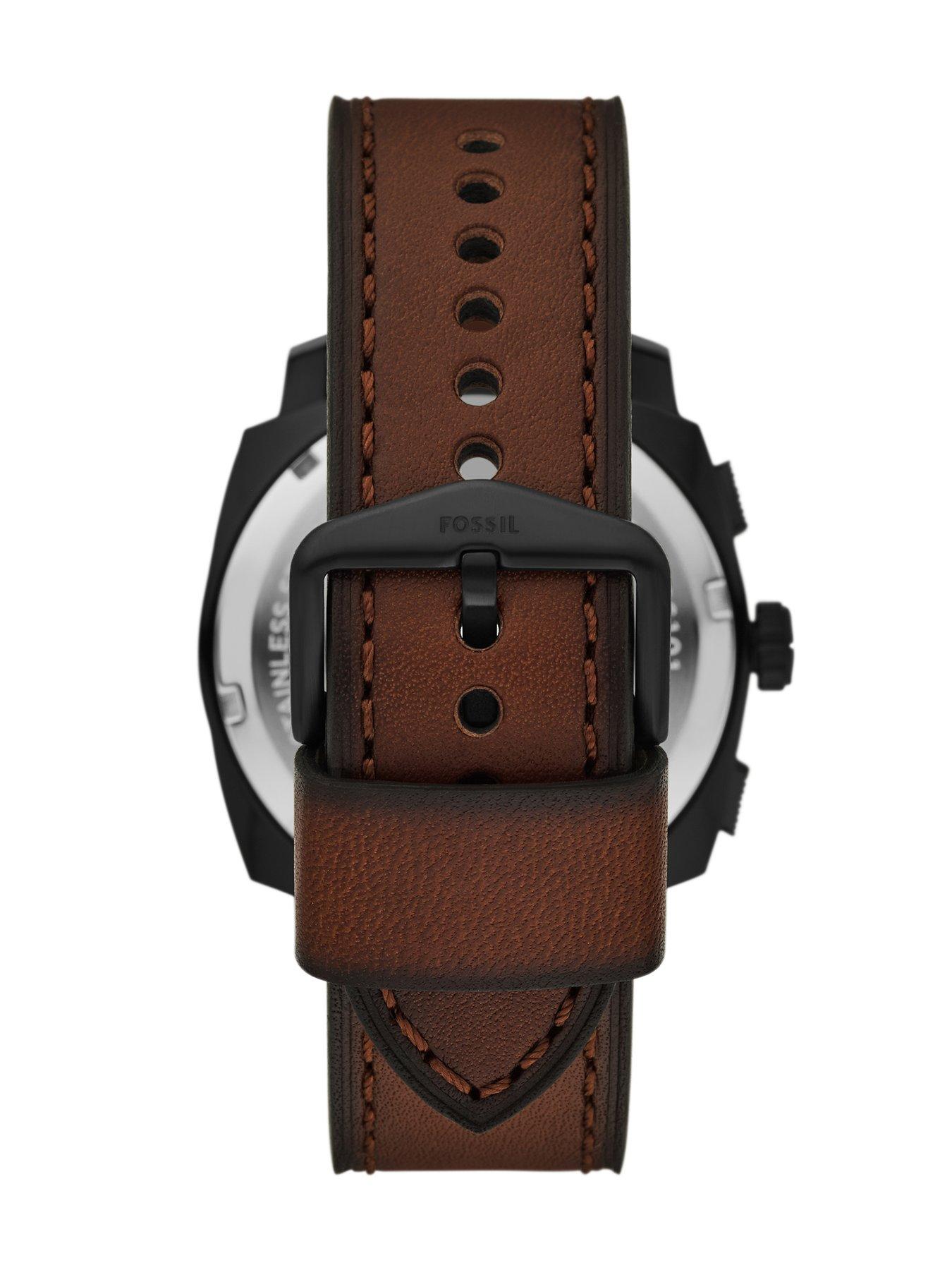 Image 2 of 4 of Fossil Mens Machine Chronograph, Black Stainless Steel Watch, FS6101
