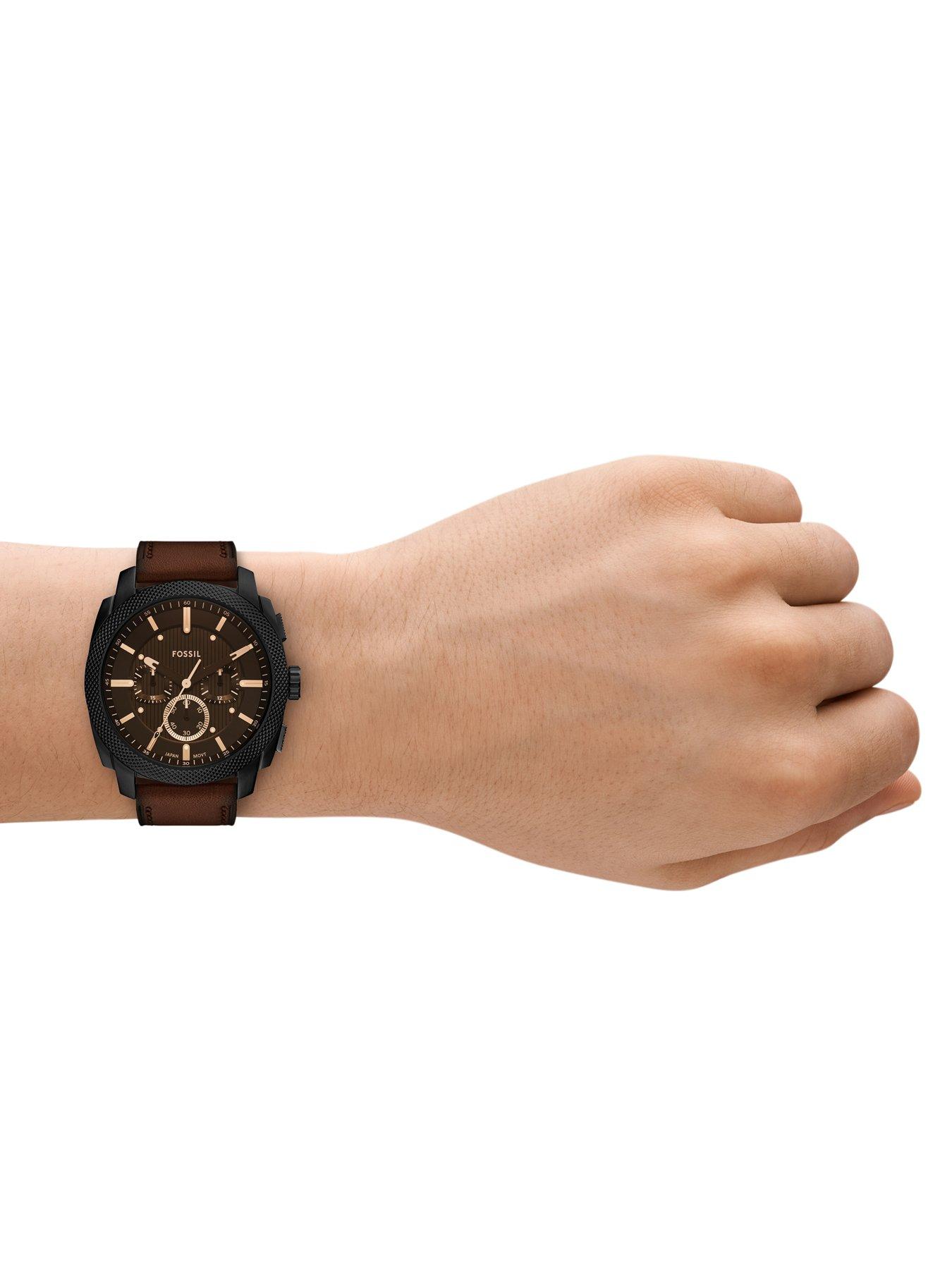 Image 4 of 4 of Fossil Mens Machine Chronograph, Black Stainless Steel Watch, FS6101