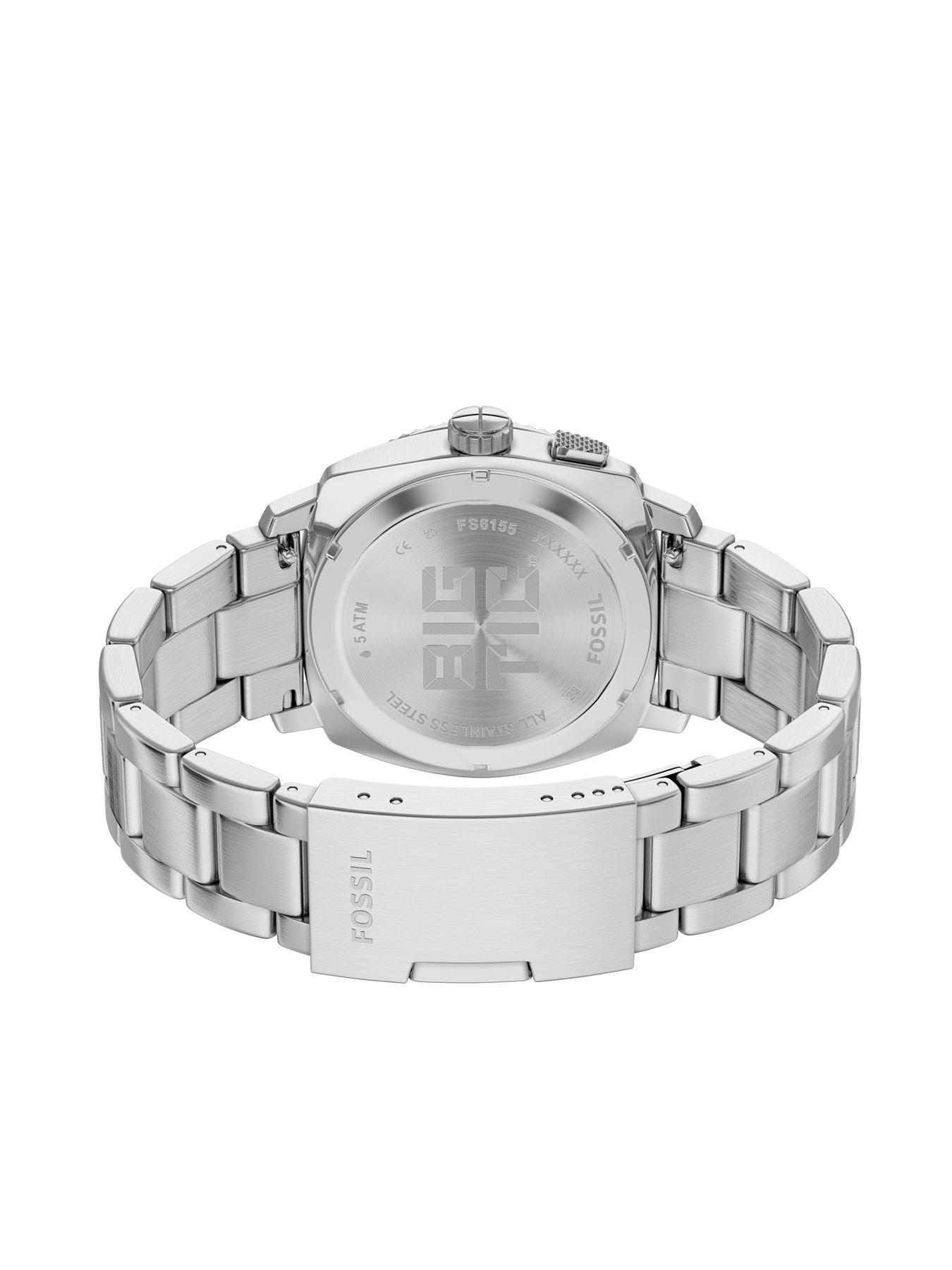 Fossil Mens Machine Big Tic Stainless Steel Watch, FS6155 | Very