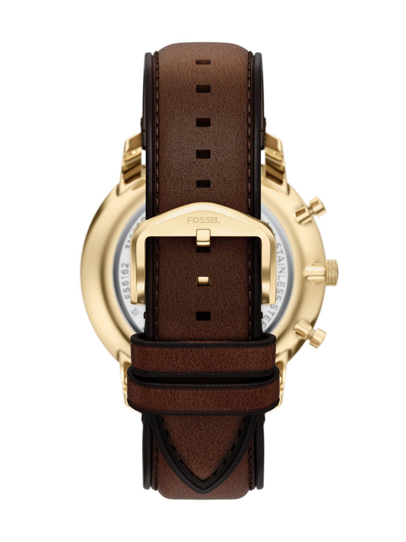 Image 2 of 7 of Fossil Mens Neutra Chronograph Brown Leather Watch, FS6162