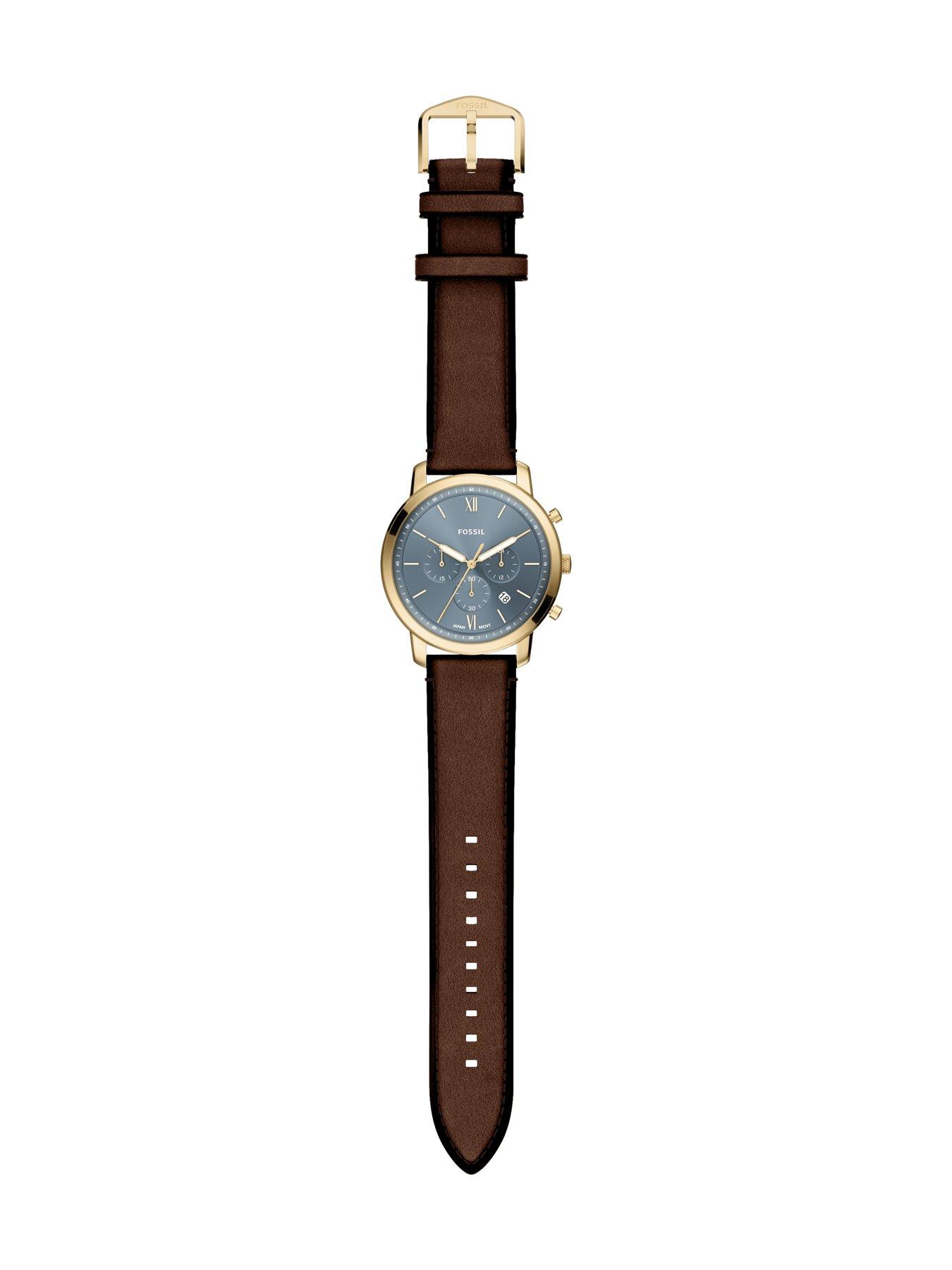 Image 7 of 7 of Fossil Mens Neutra Chronograph Brown Leather Watch, FS6162