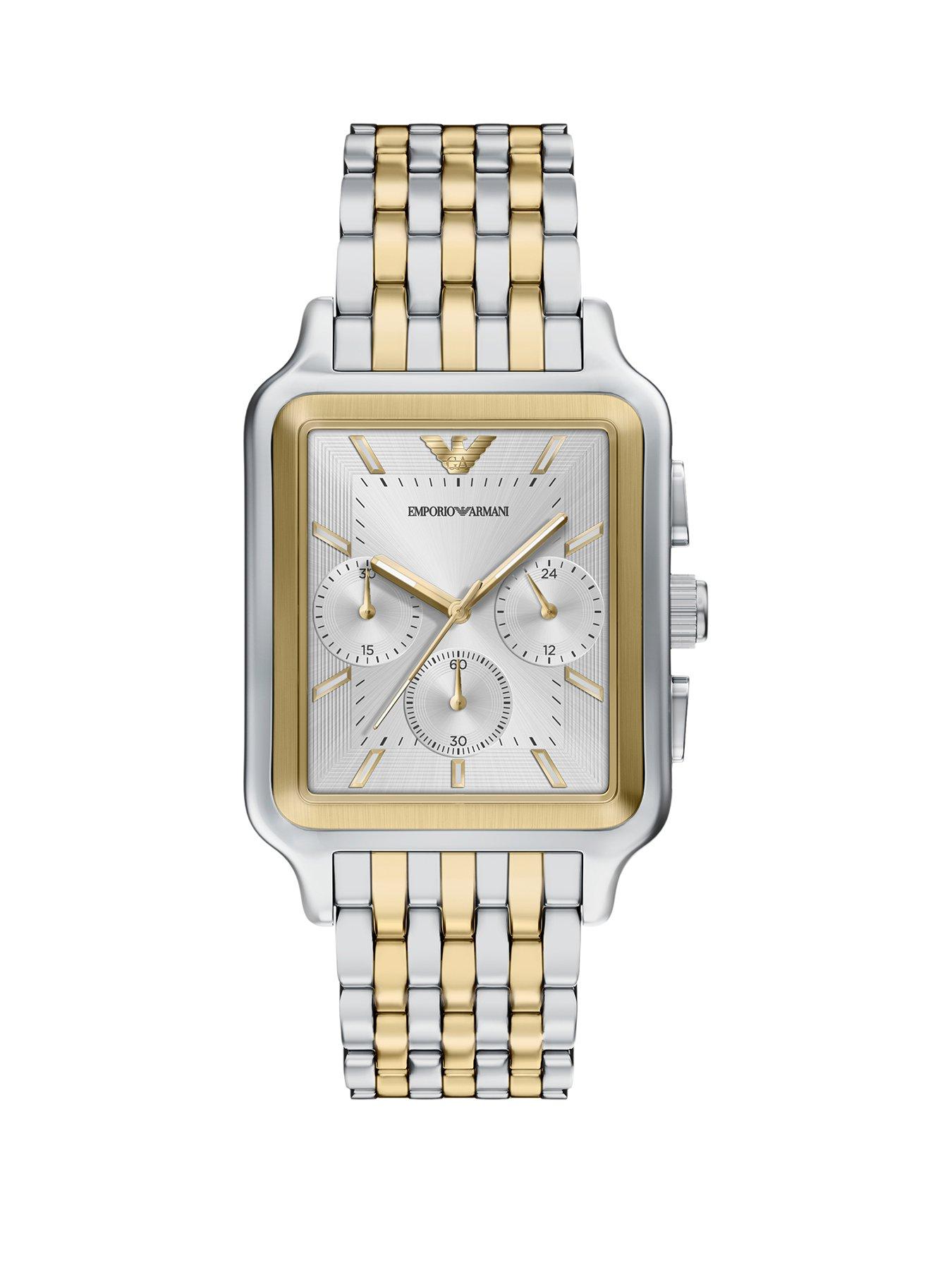 Emporio Armani Mens Chronograph Two-Tone Stainless Steel Watch, AR11752