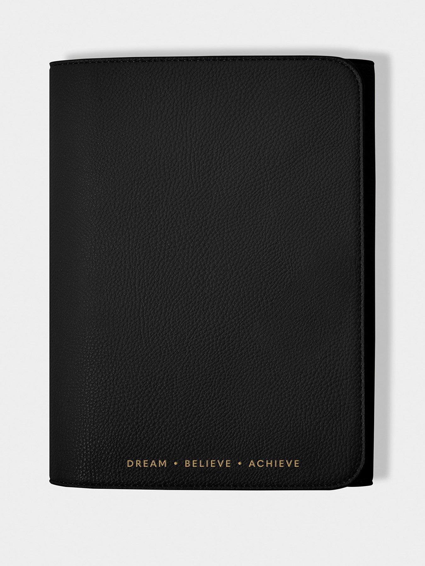 Katie Loxton PLANNER , DREAM BELIEVE ACHIEVE , Black , 24cm x 18cm x 2cm