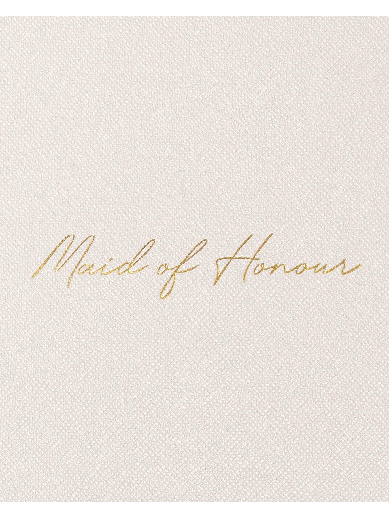 Image 3 of 4 of Katie Loxton BRIDAL SENTIMENT POUCH , MAID OF HONOUR , Pearlescent White , 16cm x 26cm x 1cm