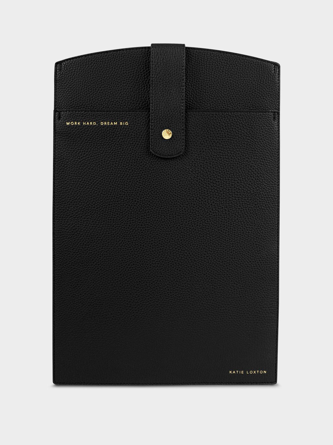 Katie Loxton LAPTOP SLEEVE , WORK HARD DREAM BIG , Black , 42cm x 28cm