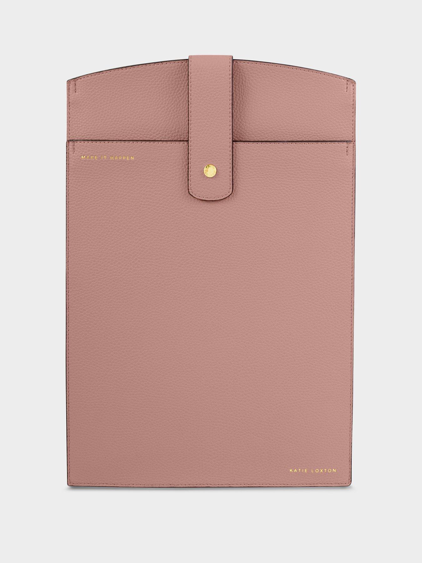 Katie Loxton LAPTOP SLEEVE , MAKE IT HAPPEN , Pink Clay , 42cm x 28cm