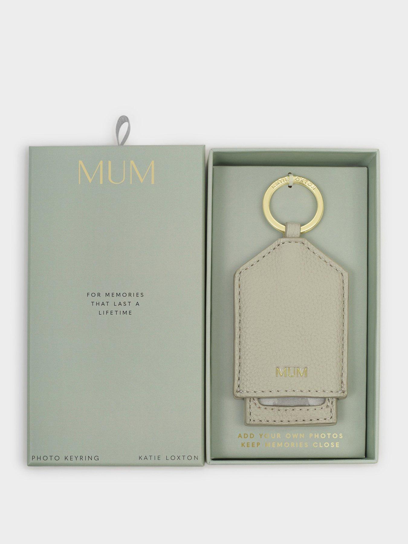 Katie Loxton HIDDEN PHOTO KEYRING , MUM , Green Mist , 7.5cm x 5.5cm