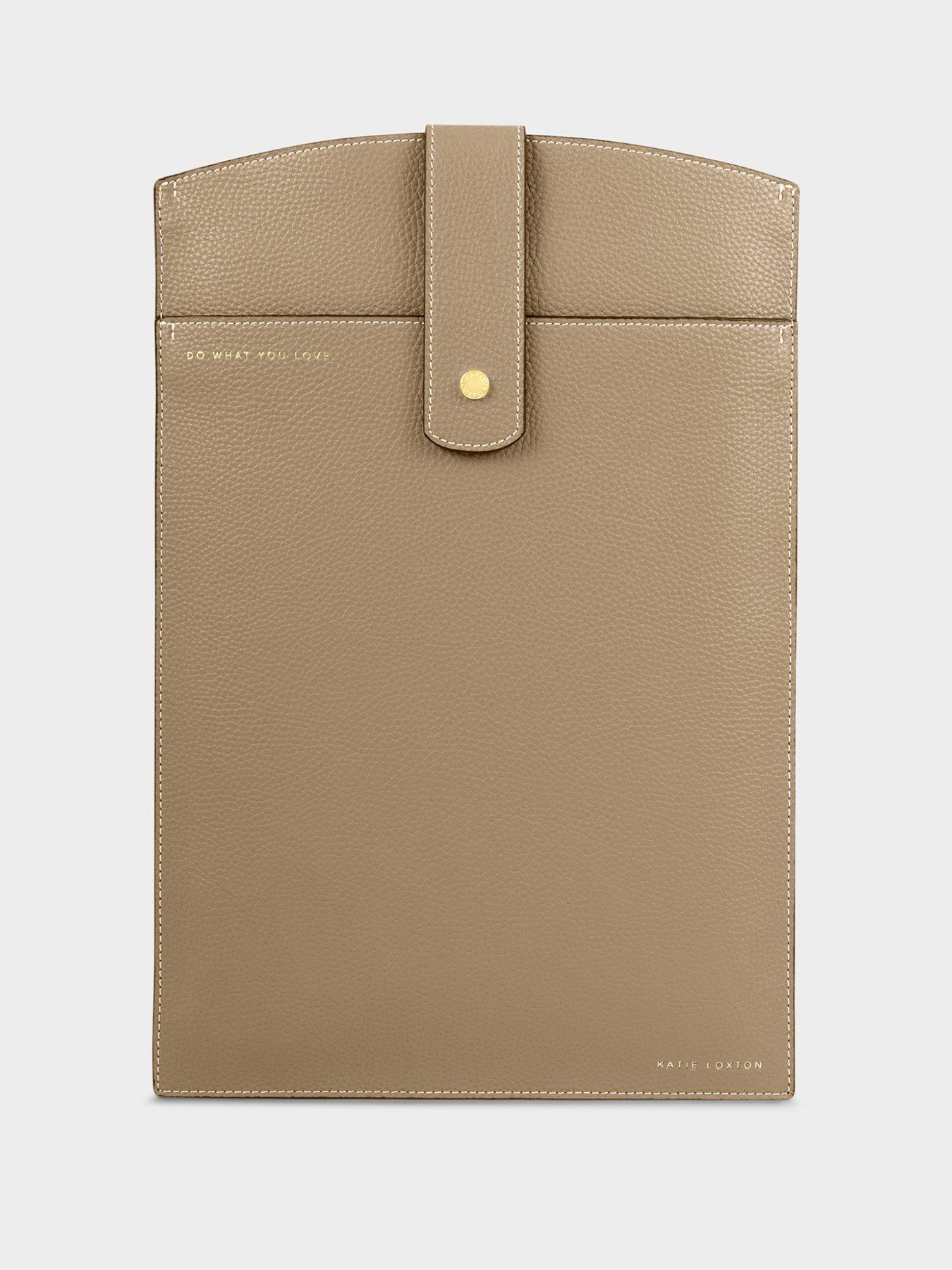 Image 1 of 6 of Katie Loxton LAPTOP SLEEVE , DO WHAT YOU LOVE , Light Taupe , 42cm x 28cm