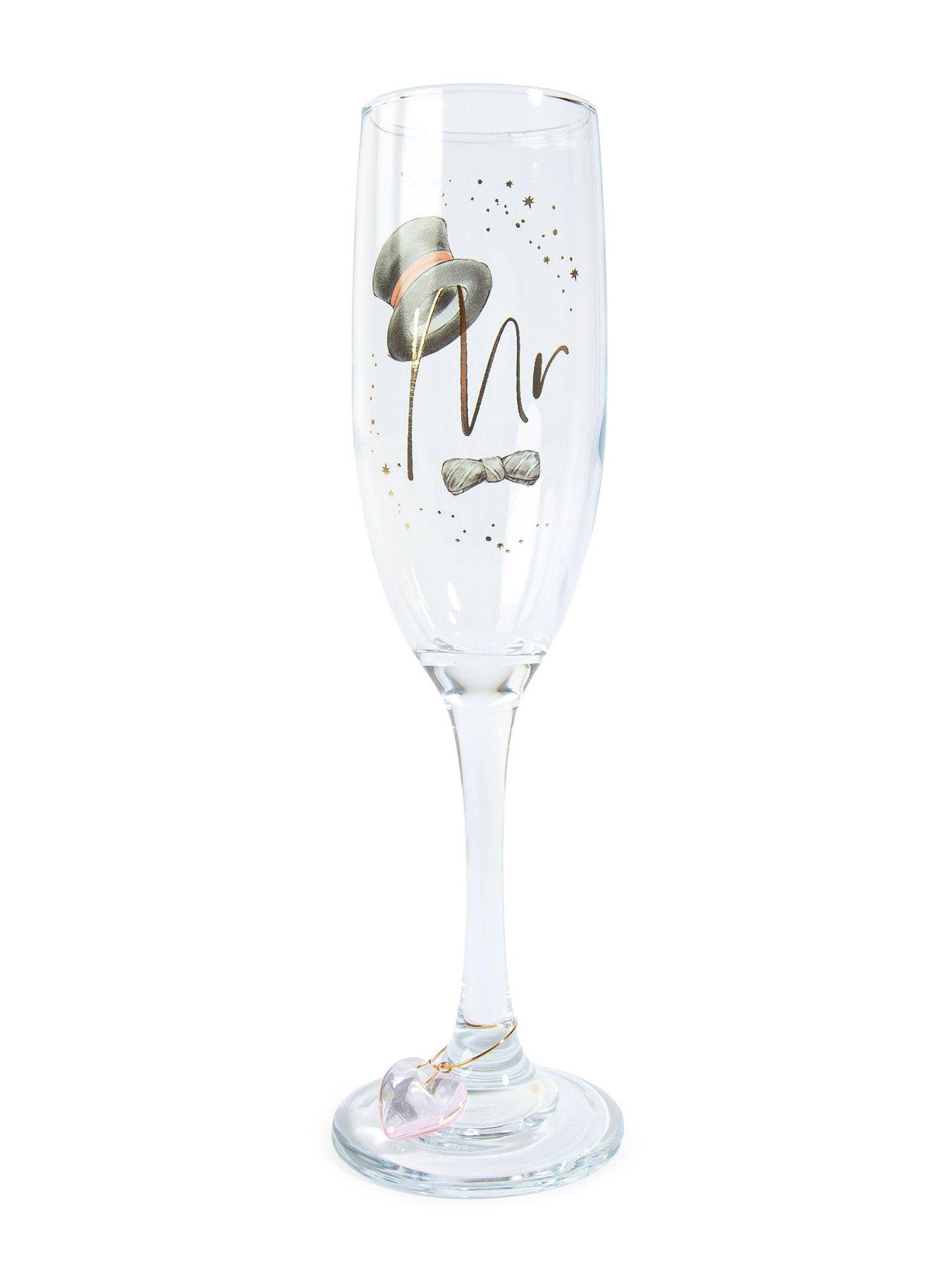 Image 4 of 7 of Me To You Mr and Mrs Champagne Flute Set Wedding Gift