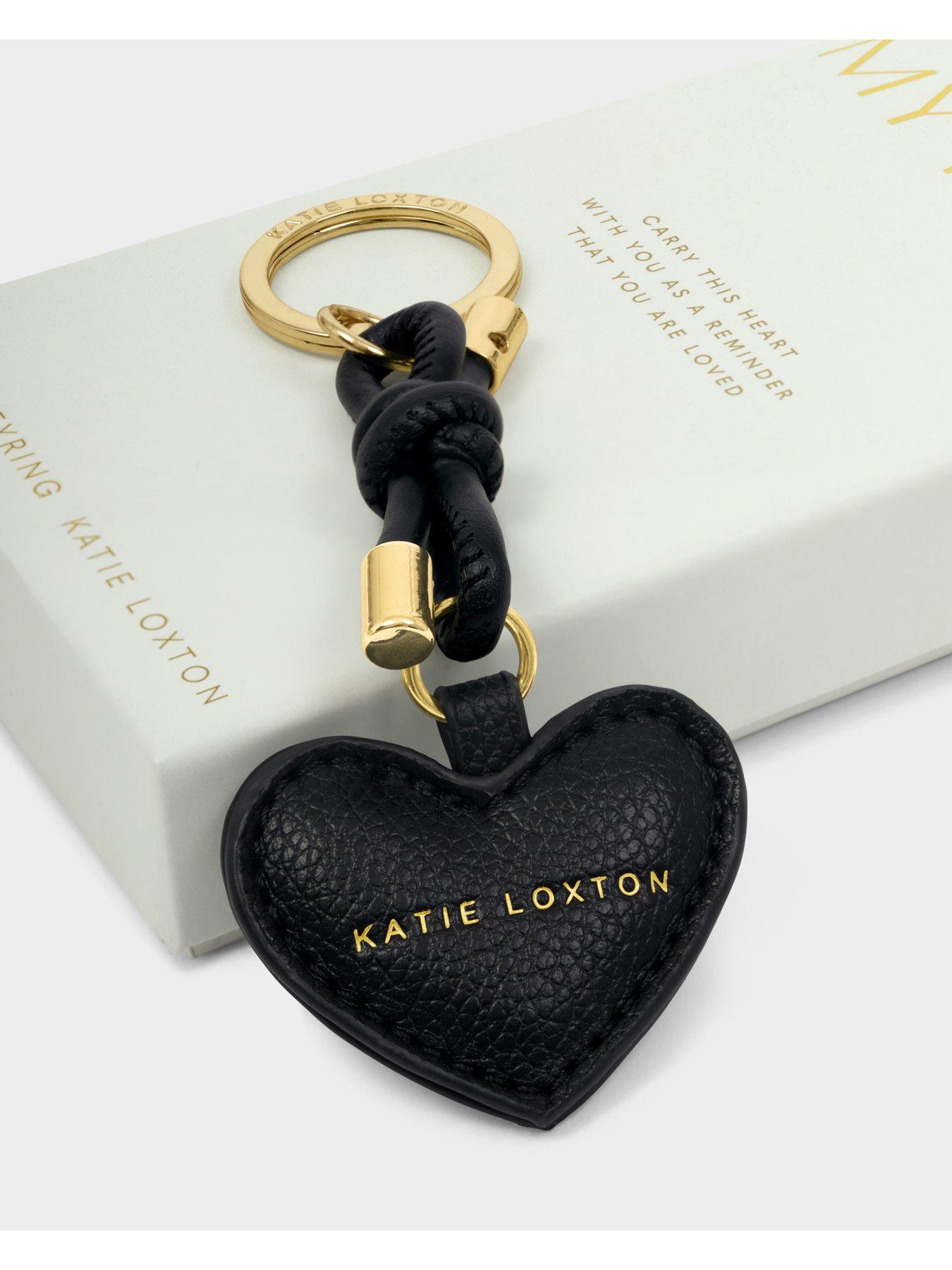 Image 2 of 4 of Katie Loxton KEY TO MY HEART GIFT BOXED KEYRING , Black , 7cm x 0.7cm