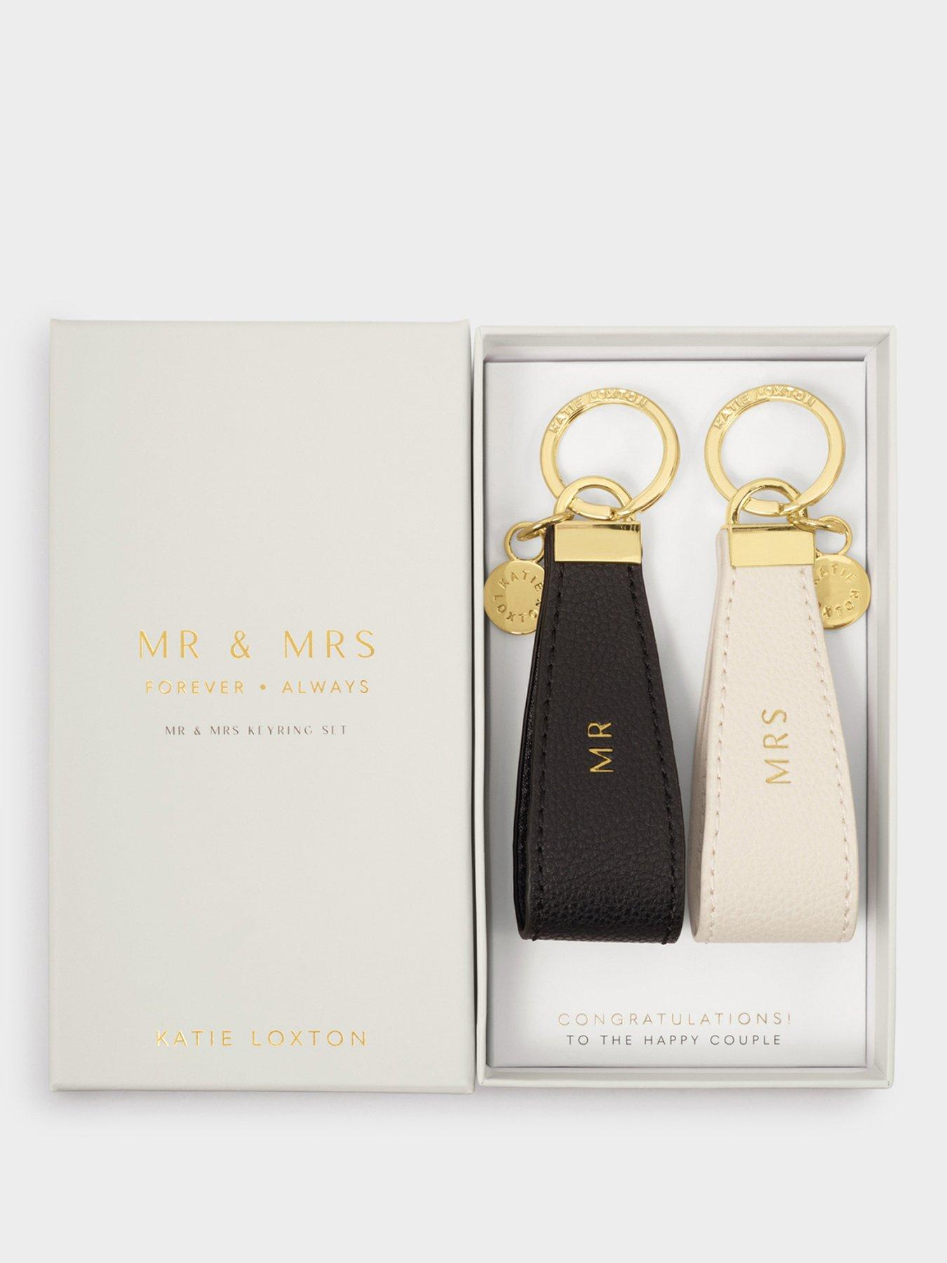 Image 1 of 5 of Katie Loxton MR & MRS BOXED KEYRING , Off White , 9.5cm x 1.6cm