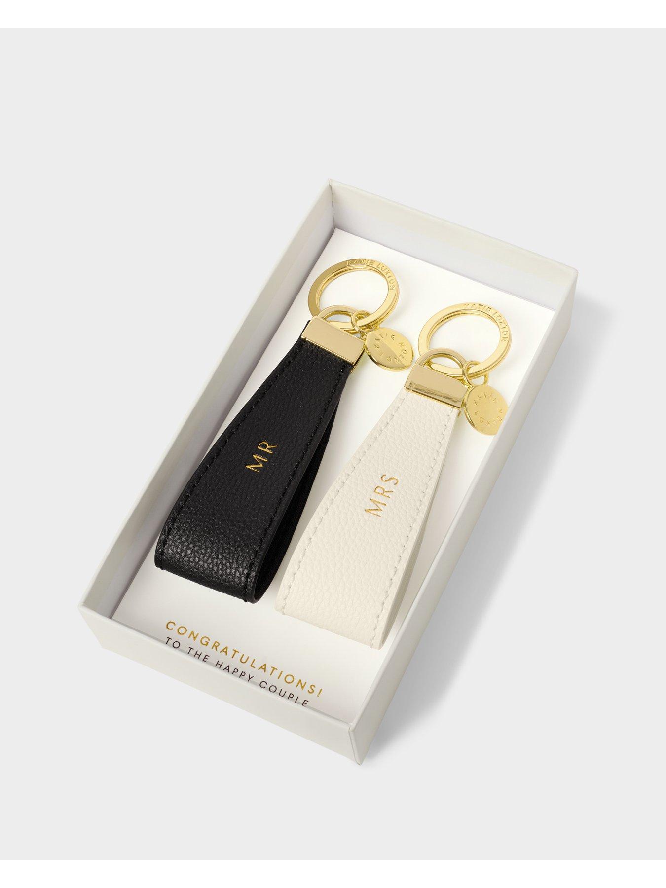Image 4 of 5 of Katie Loxton MR & MRS BOXED KEYRING , Off White , 9.5cm x 1.6cm