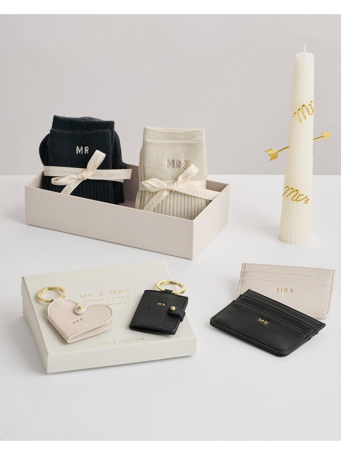 Image 2 of 6 of Katie Loxton MR &amp; MRS PHOTO KEYRING SET | Black/ Off White | 12.8cm x 15.3cm x 2.5cm